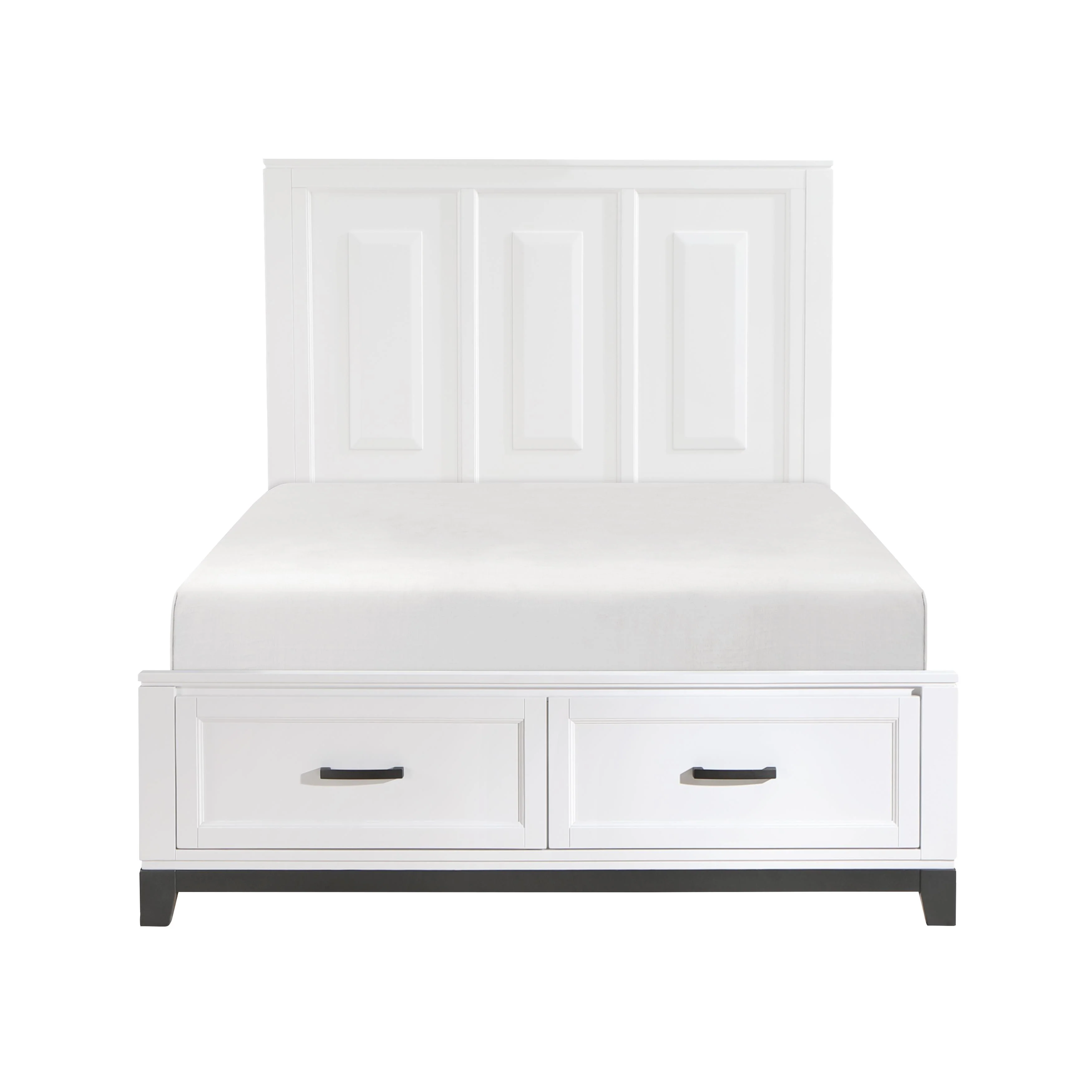 Homelegance Garretson 1450WH-1* Queen Platform Bed with Footboard Storage - Image 1
