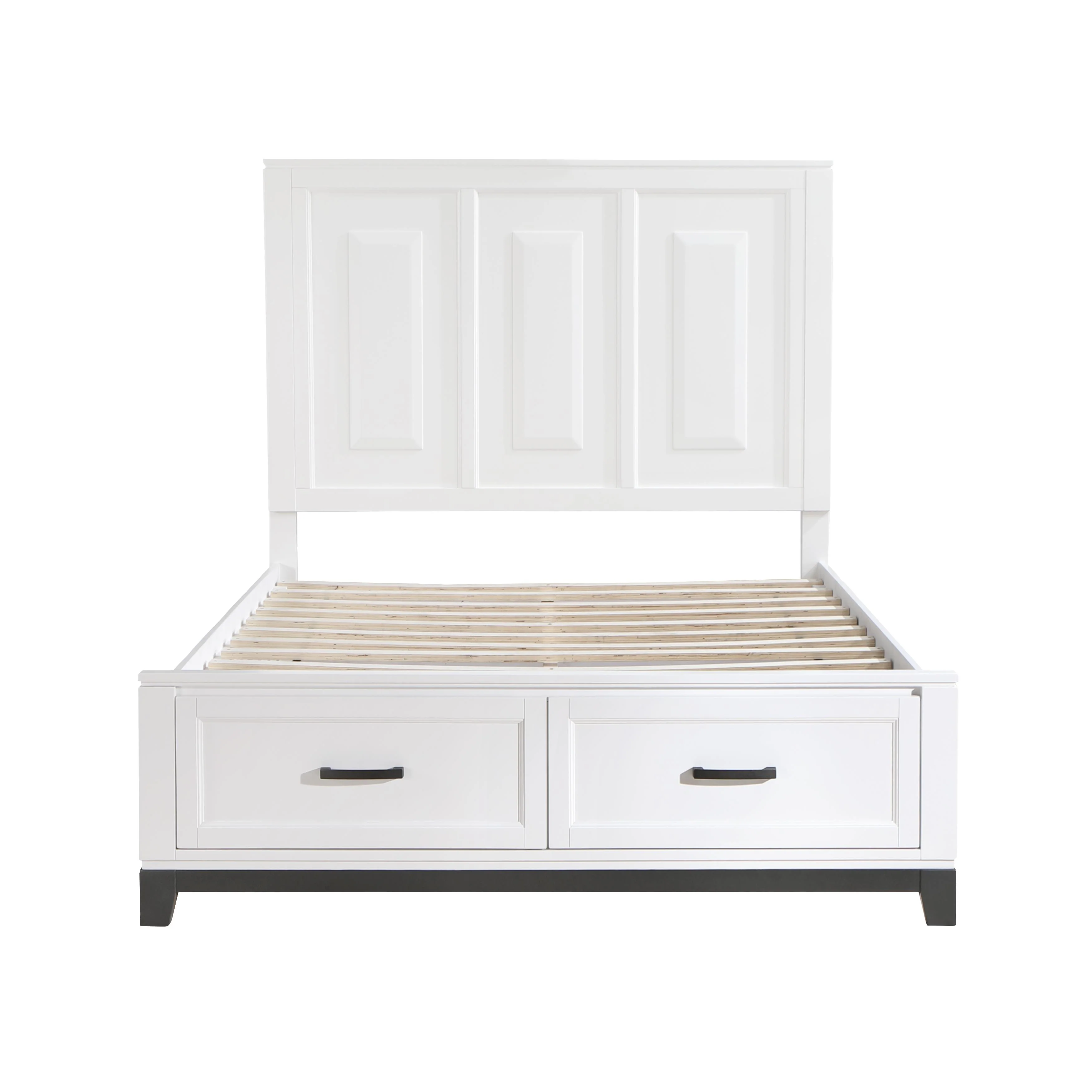 Homelegance Garretson 1450WH-1* Queen Platform Bed with Footboard Storage - Image 2