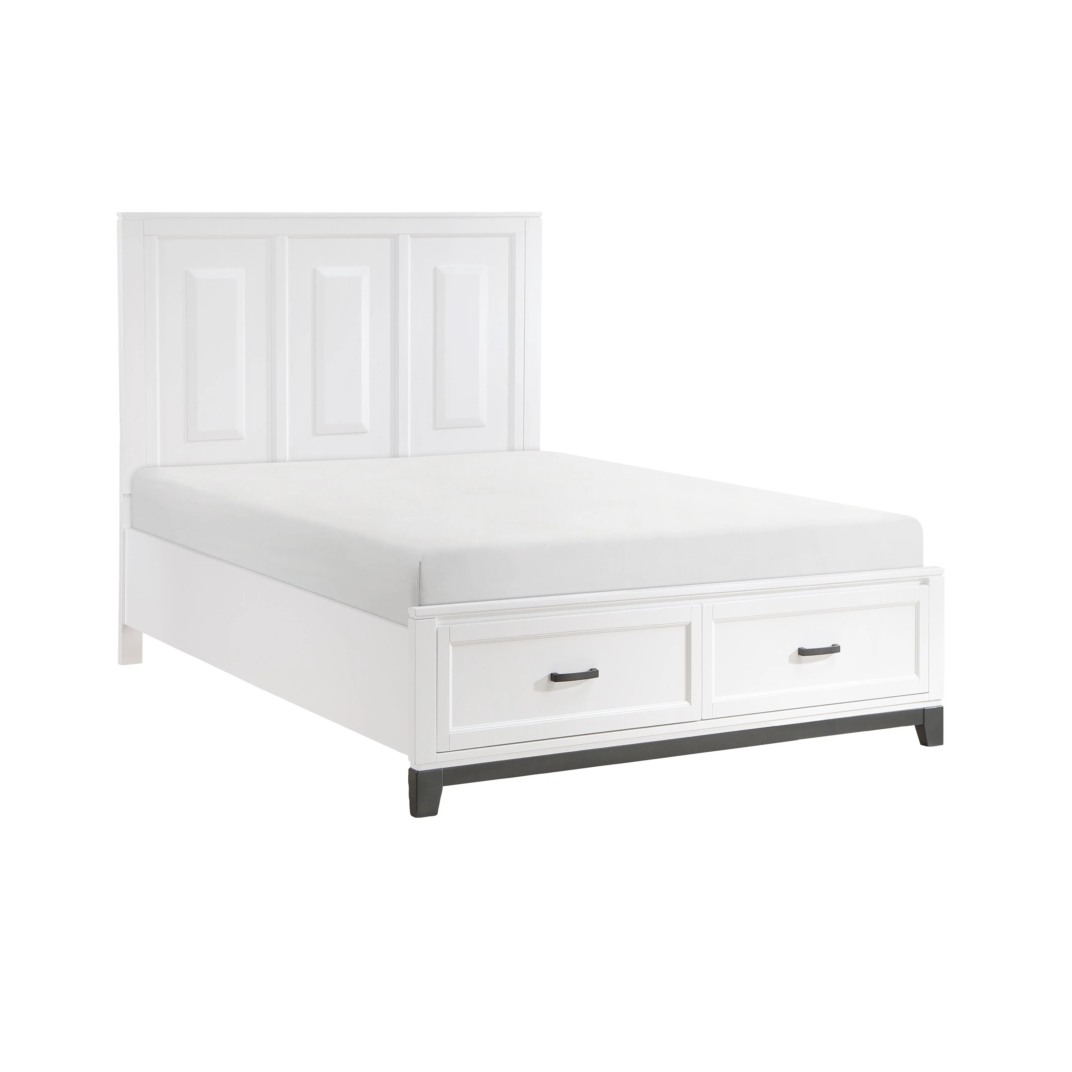 Homelegance Garretson 1450WH-1* Queen Platform Bed with Footboard Storage - Image 3