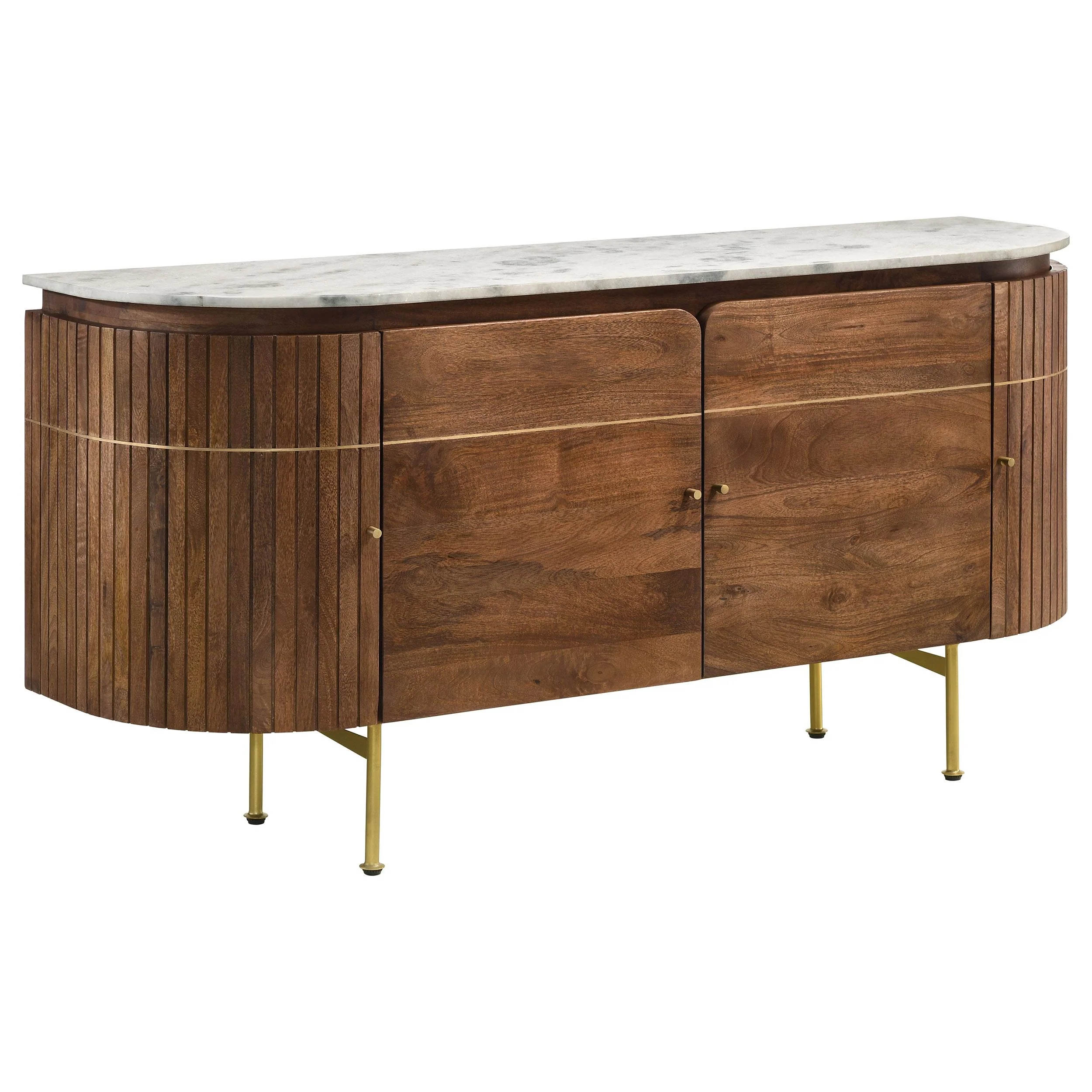 Coaster Furniture Ortega 105145 4-door Marble Top Sideboard Buffet Cabinet – Natural