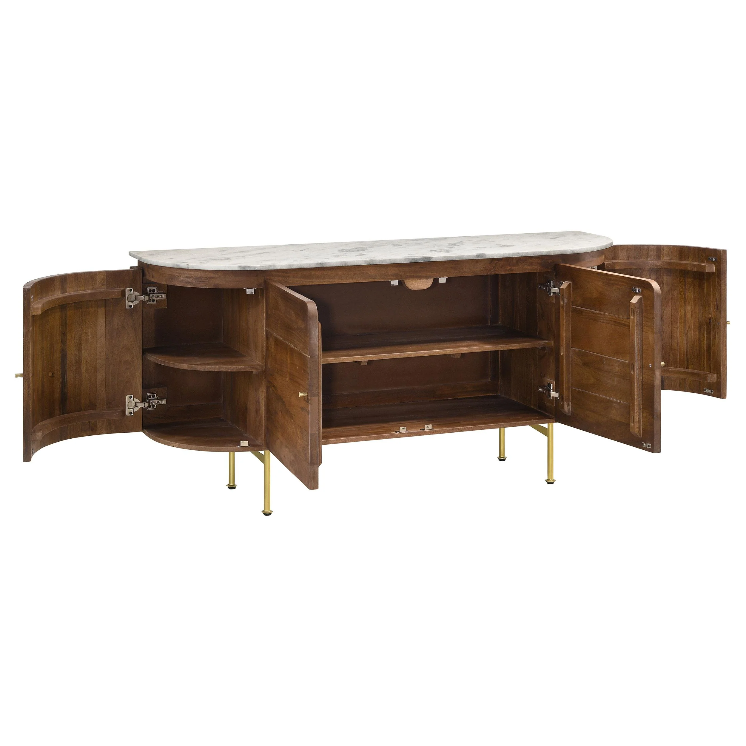 Coaster Furniture Ortega 105145 4-door Marble Top Sideboard Buffet Cabinet - Natural - Image 3
