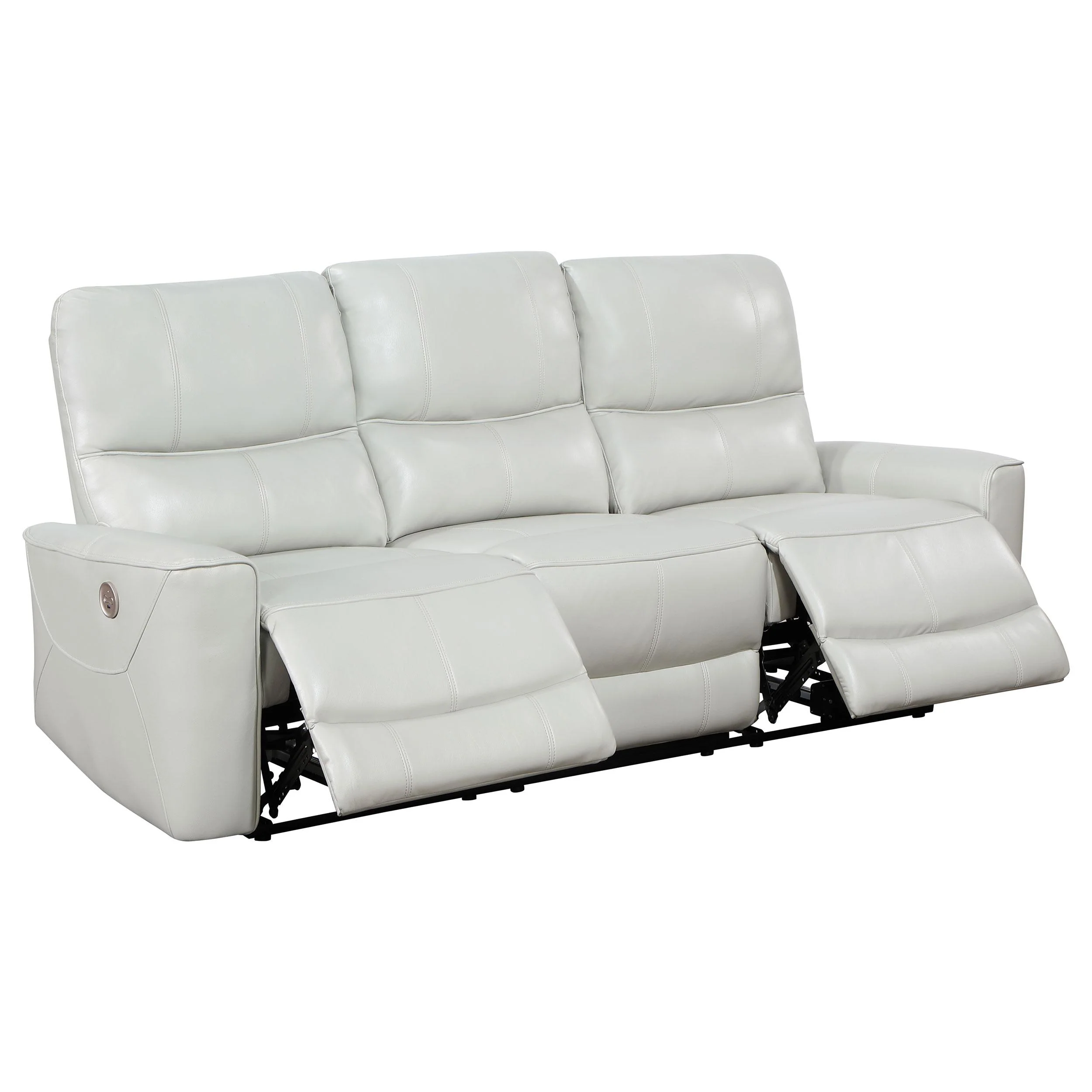 Coaster Furniture Greenfield 610261P Upholstered Power Reclining Sofa - Dove Grey - Image 3