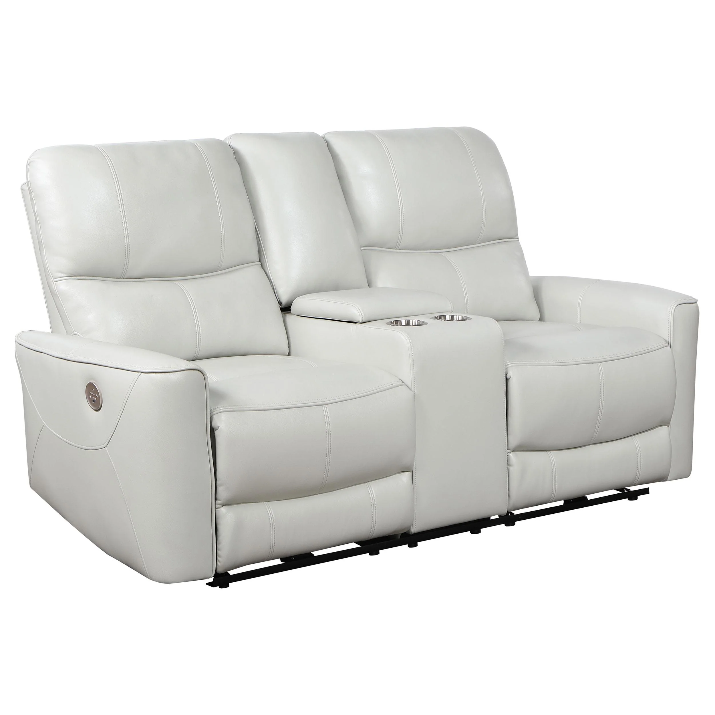 Coaster Furniture Greenfield 610262P Upholstered Power Reclining Loveseat - Dove Grey - Image 1