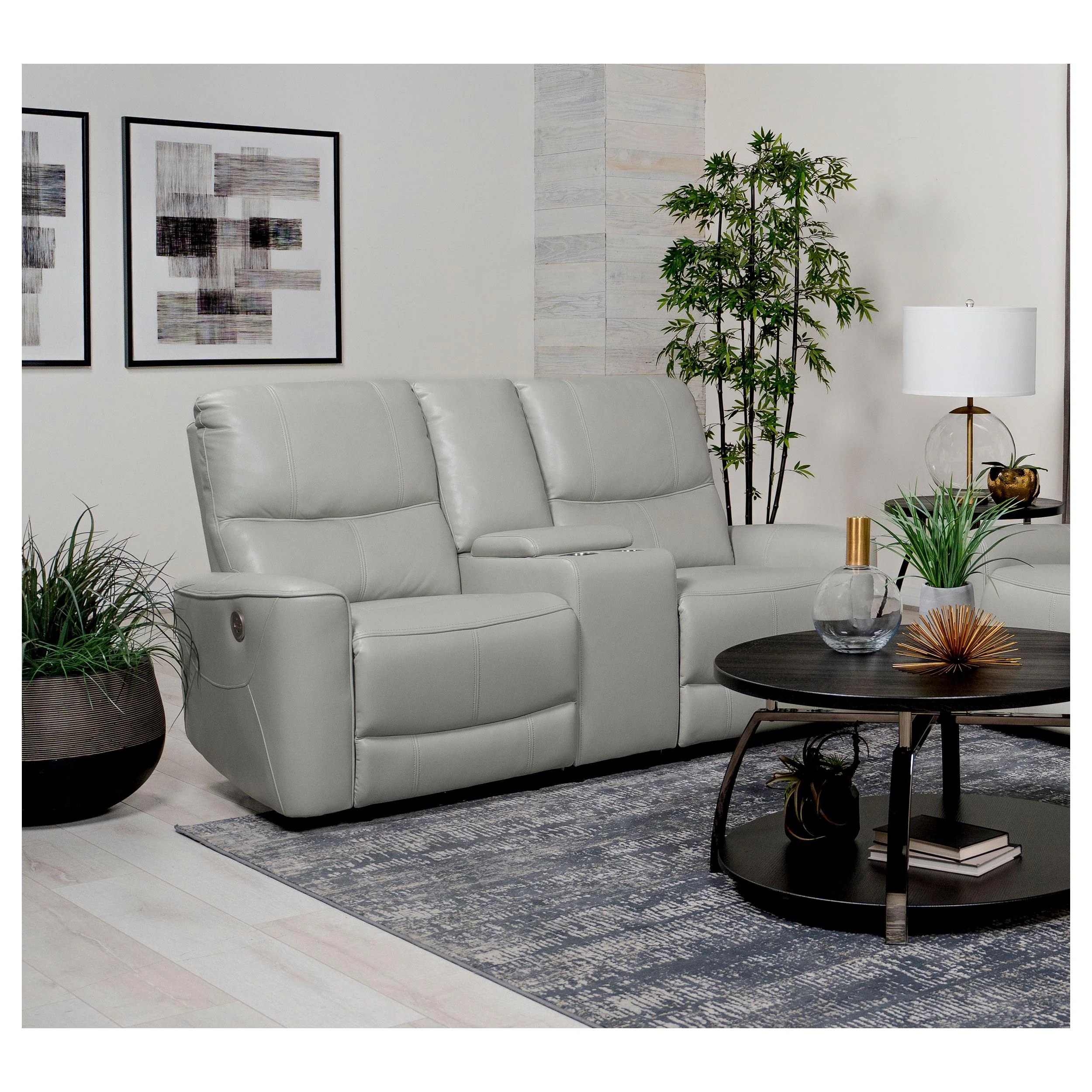 Coaster Furniture Greenfield 610262P Upholstered Power Reclining Loveseat - Dove Grey - Image 2