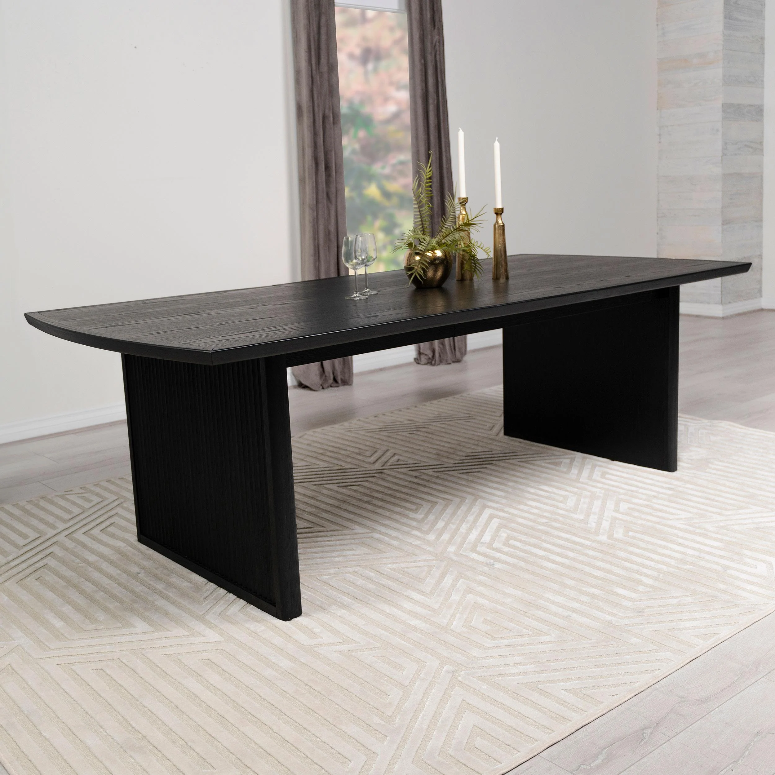 Coaster Furniture Brookmead 108231 100-inch Extension Leaf Dining Table - Black - Image 3