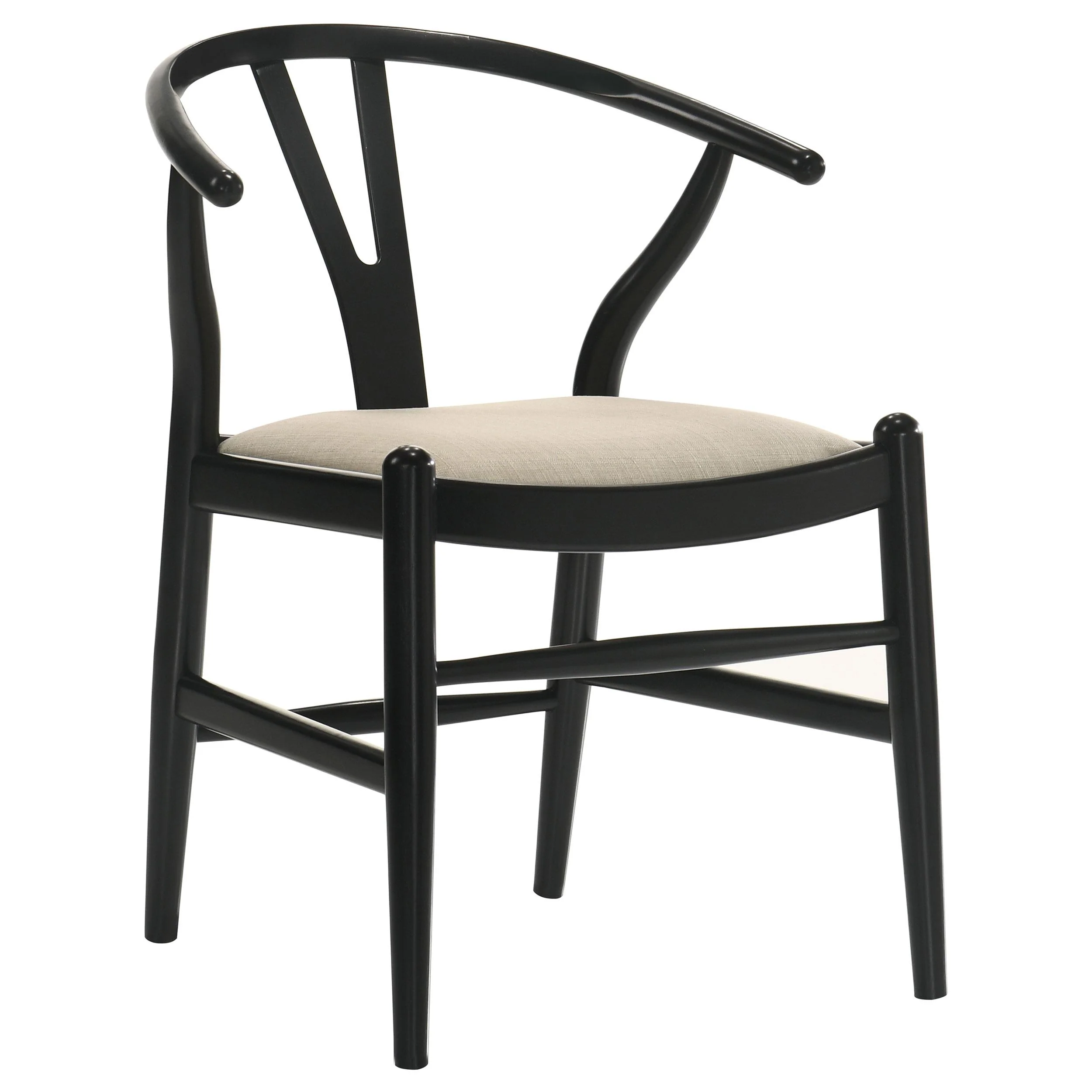 Coaster Furniture Crestmont 108482 Wood Wishbone Dining Side Chair - Black - Image 1
