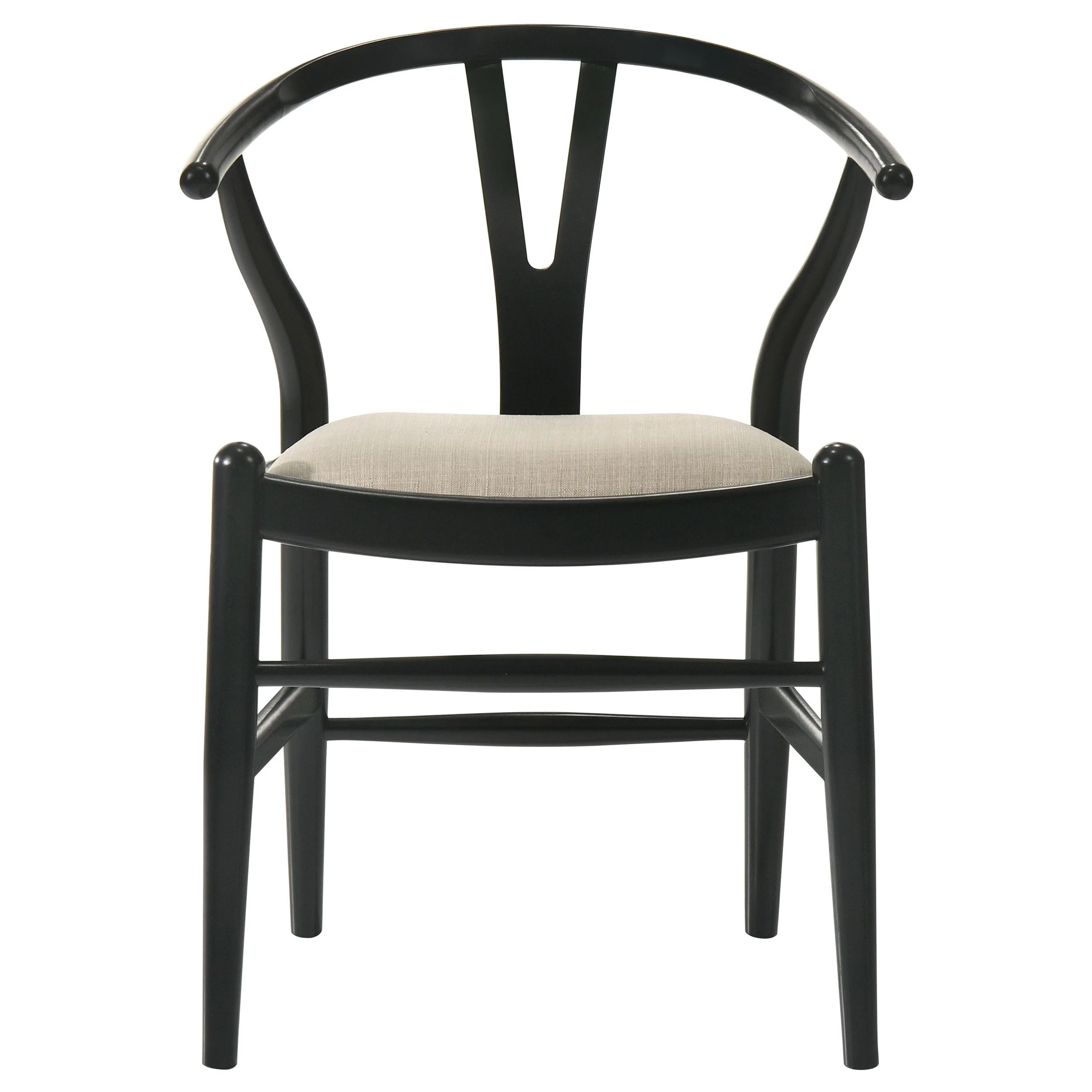 Coaster Furniture Crestmont 108482 Wood Wishbone Dining Side Chair - Black - Image 3