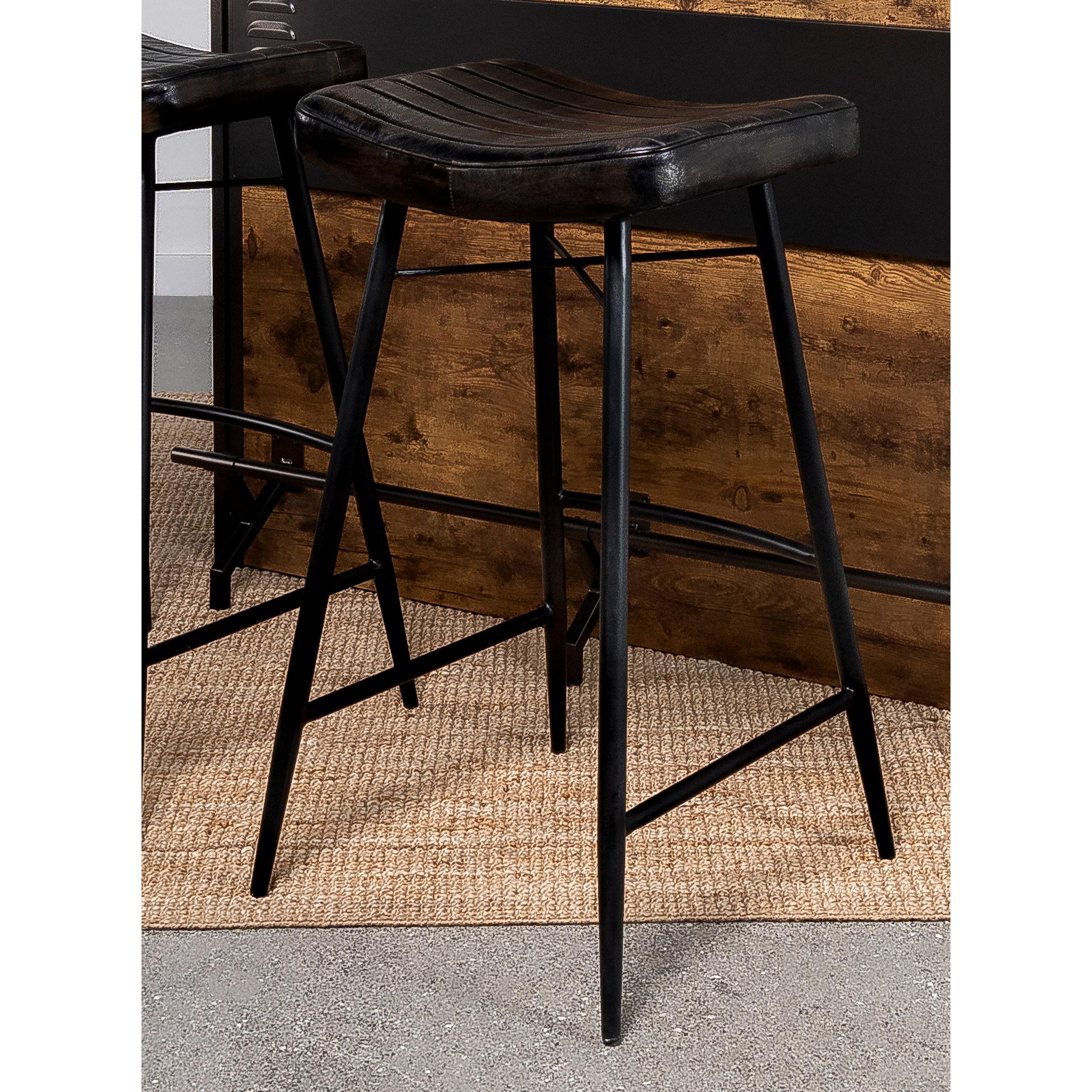 Coaster Furniture Bayu 109259 Leather Upholstered Bar Stool - Espresso - Image 2