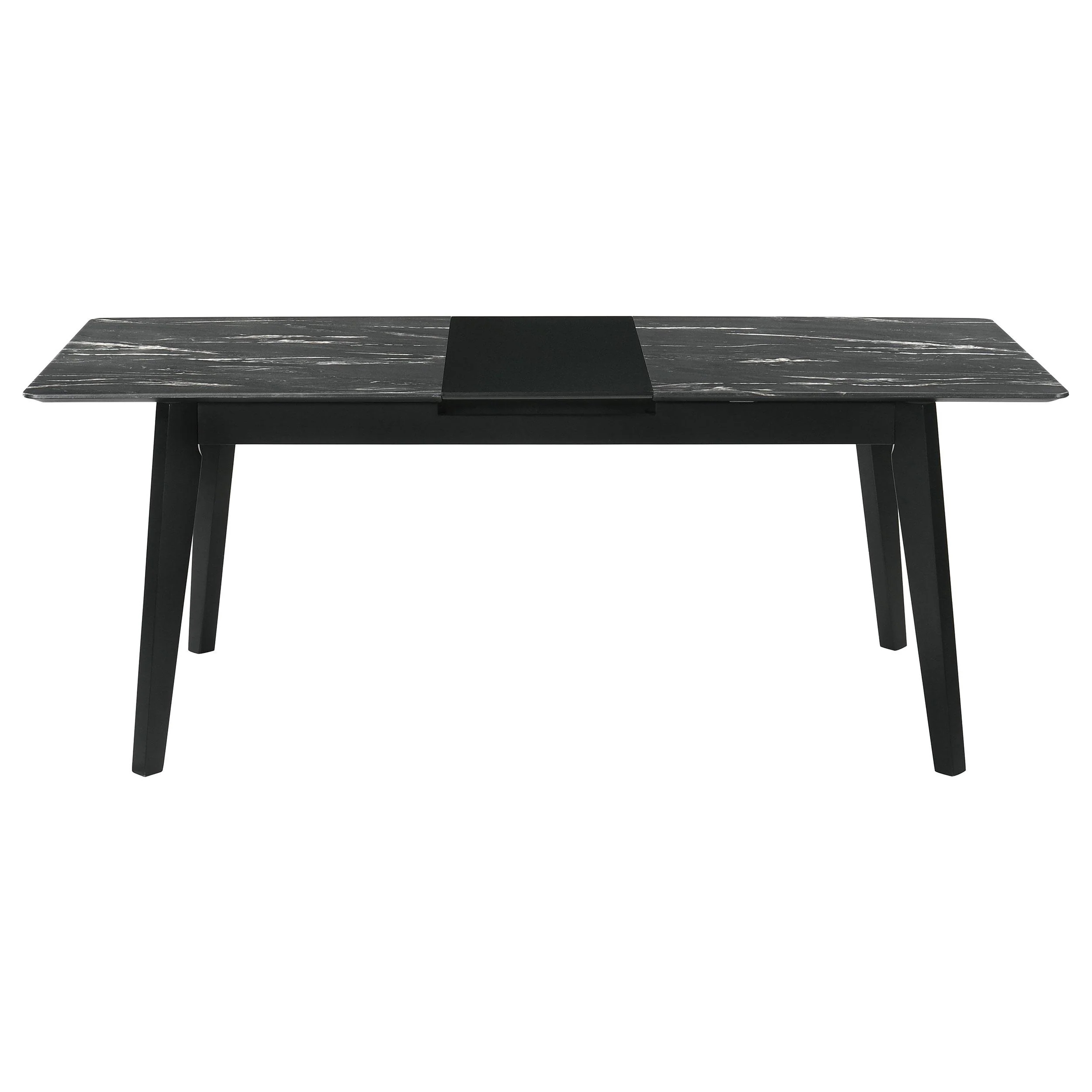 Coaster Furniture Crestmont 121251 78-inch Extension Dining Table - Black Faux Marble - Image 3
