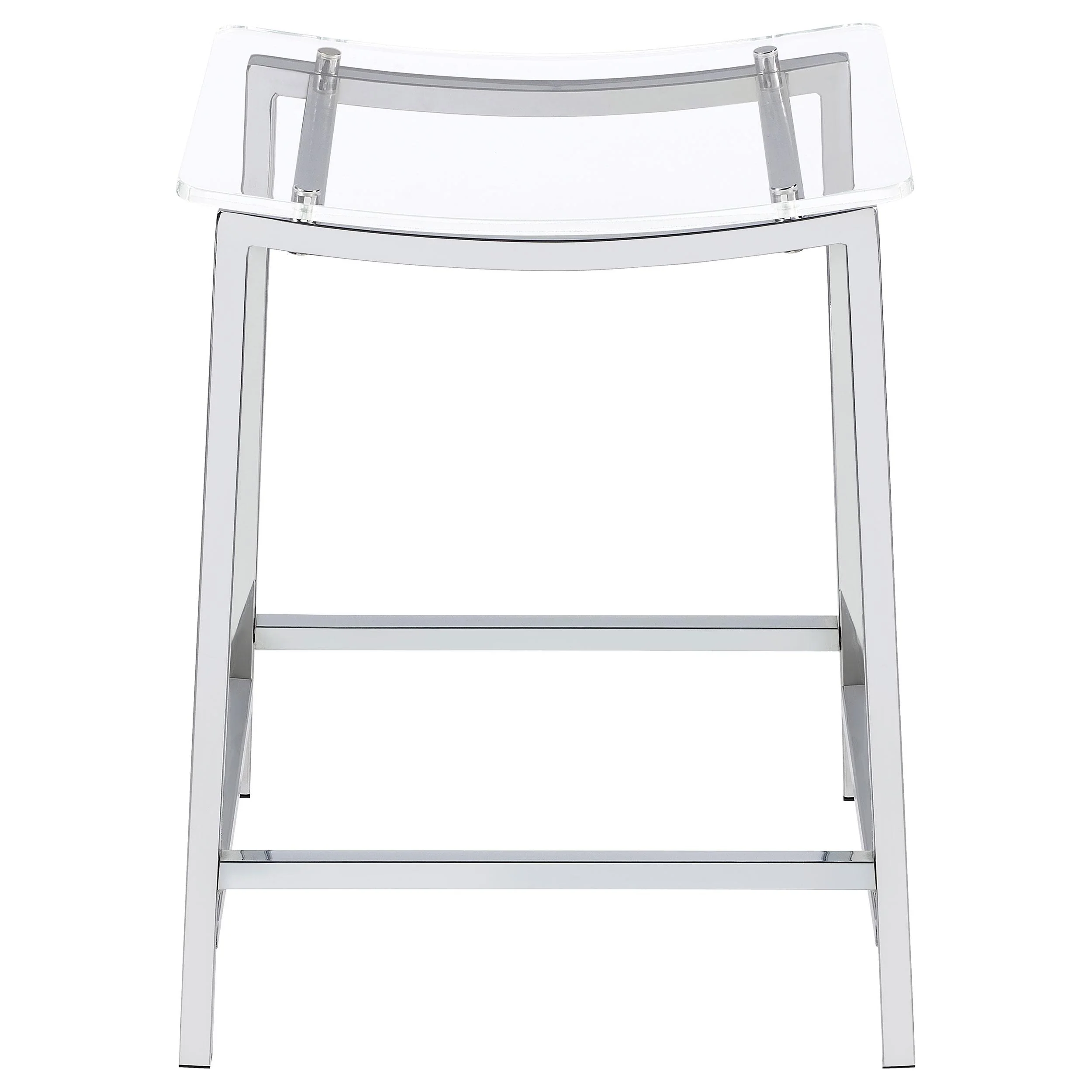 Coaster Furniture Jovani 182358 Acrylic Backless Counter Stool - Chrome - Image 3
