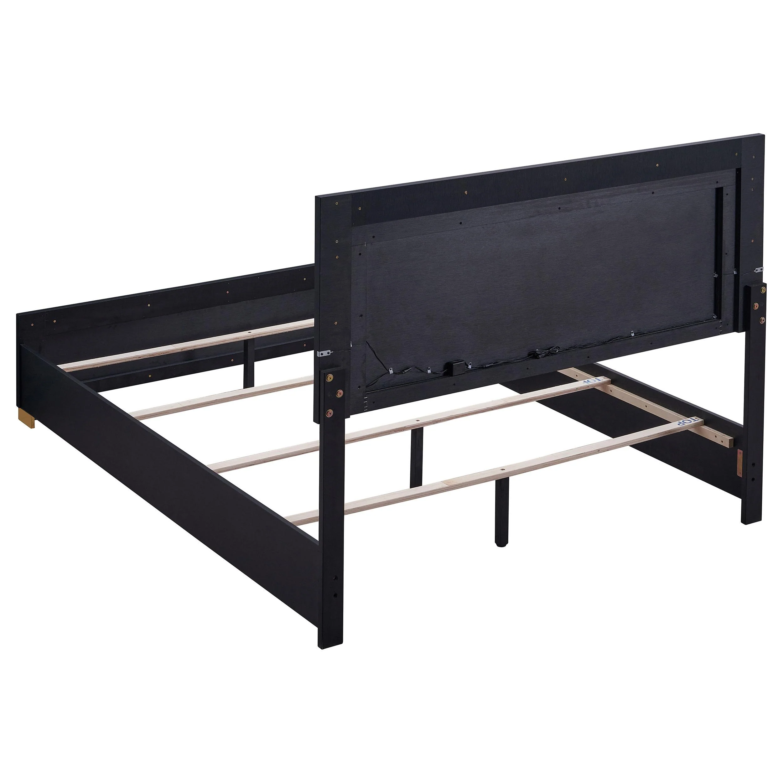 Coaster Furniture Marceline 222831Q Wood Queen LED Panel Bed - Black - Image 3