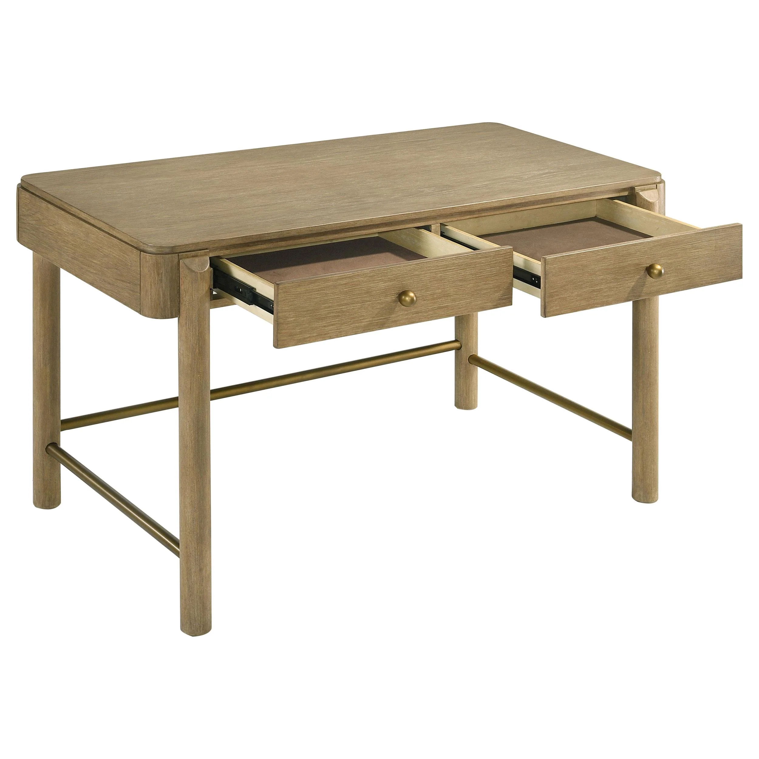 Coaster Furniture Arini 224307 2-Drawer Vanity Desk Makeup Table - Sand Wash - Image 2