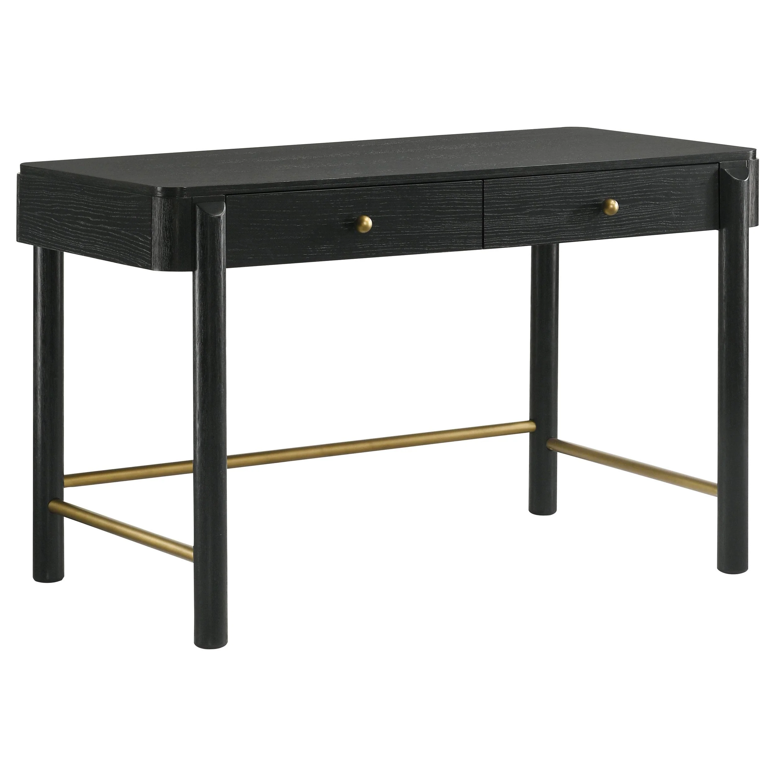 Coaster Furniture Arini 224337 2-Drawer Vanity Desk Makeup Table – Black