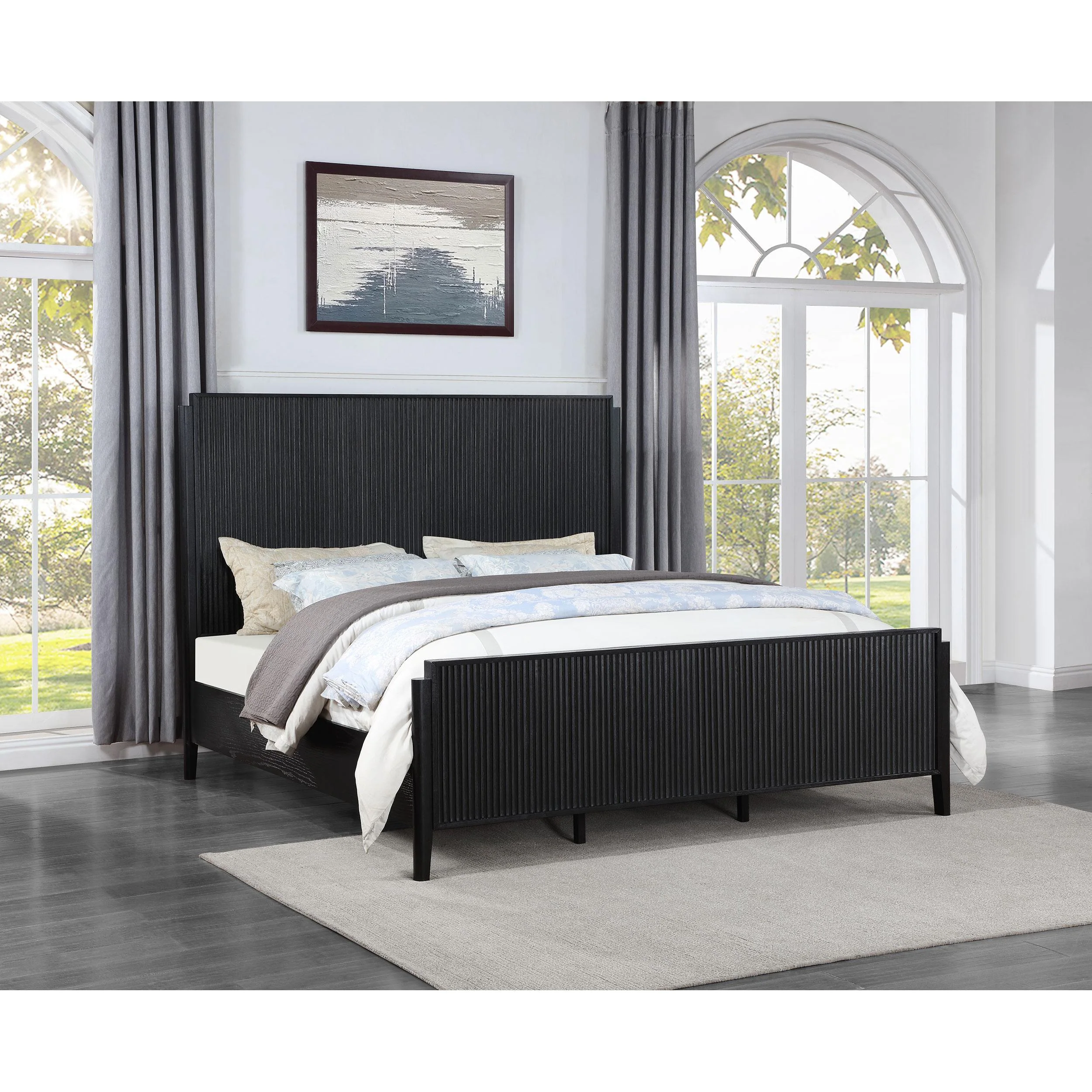 Coaster Furniture Brookmead 224711KE Wood Eastern King Panel Bed - Black - Image 2