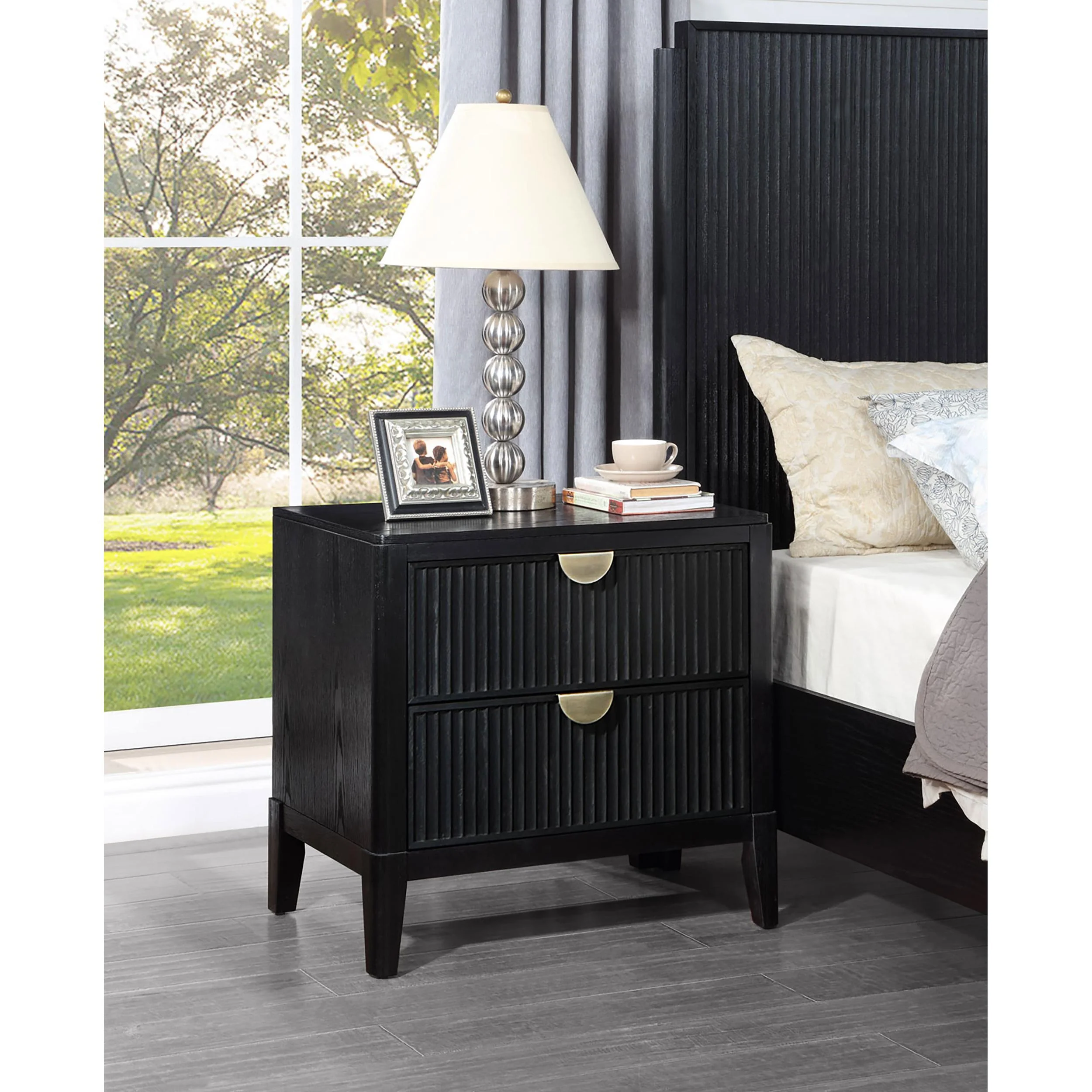 Coaster Furniture Brookmead 224712 2-Drawer Nightstand - Black - Image 2