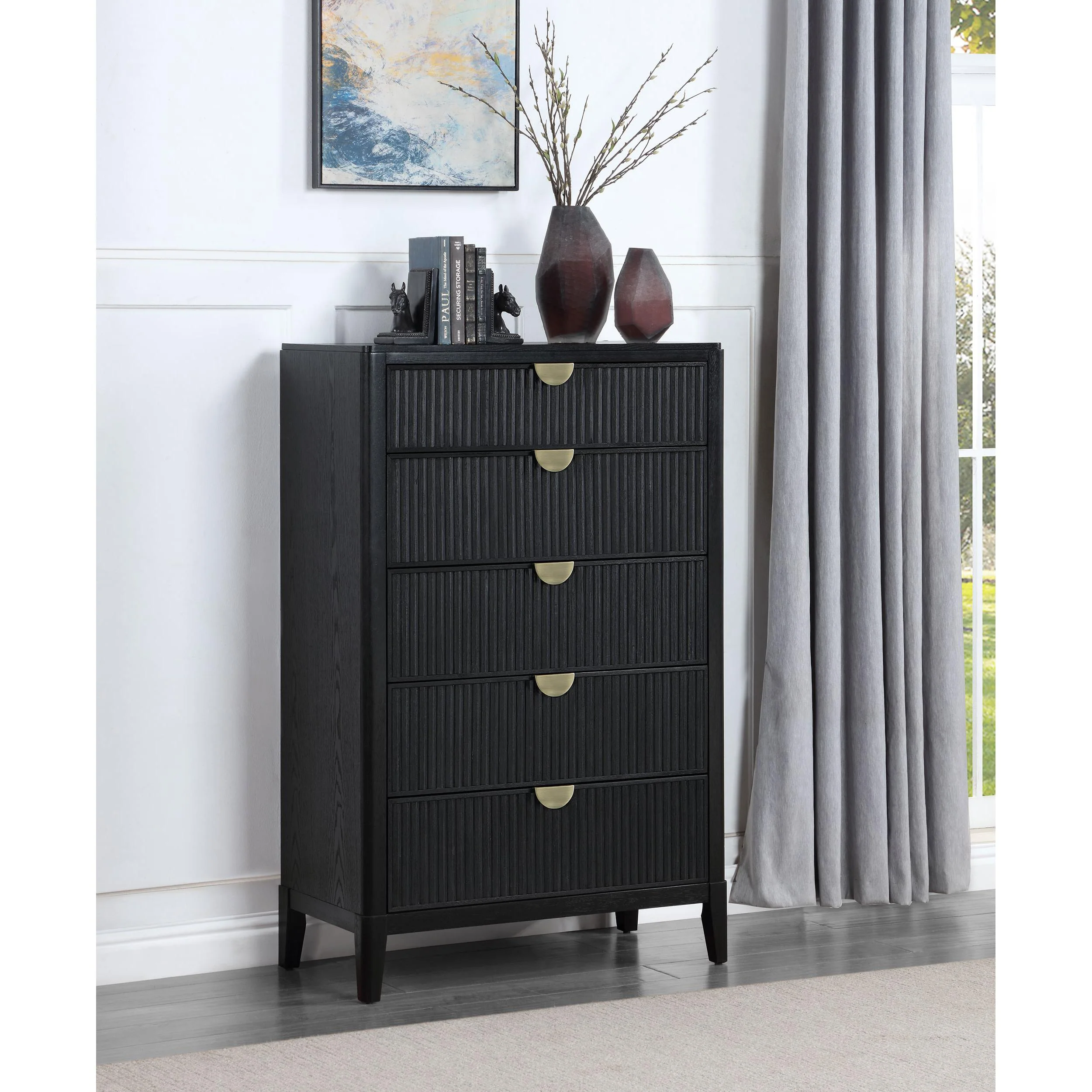 Coaster Furniture Brookmead 224715 5-Drawer Bedroom Chest - Black - Image 2