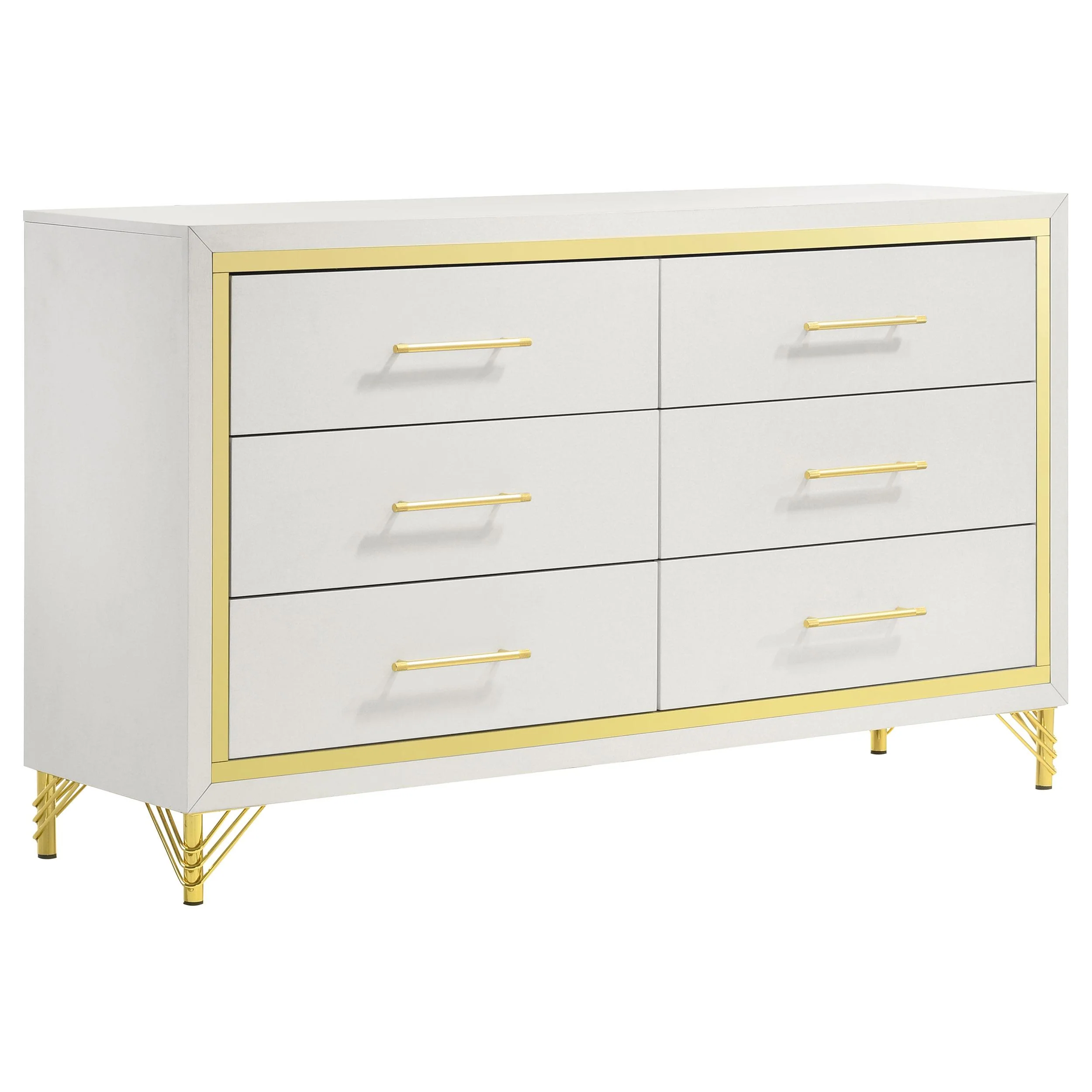 Coaster Furniture Lucia 224733 6-Drawer Dresser Cabinet - White - Image 1