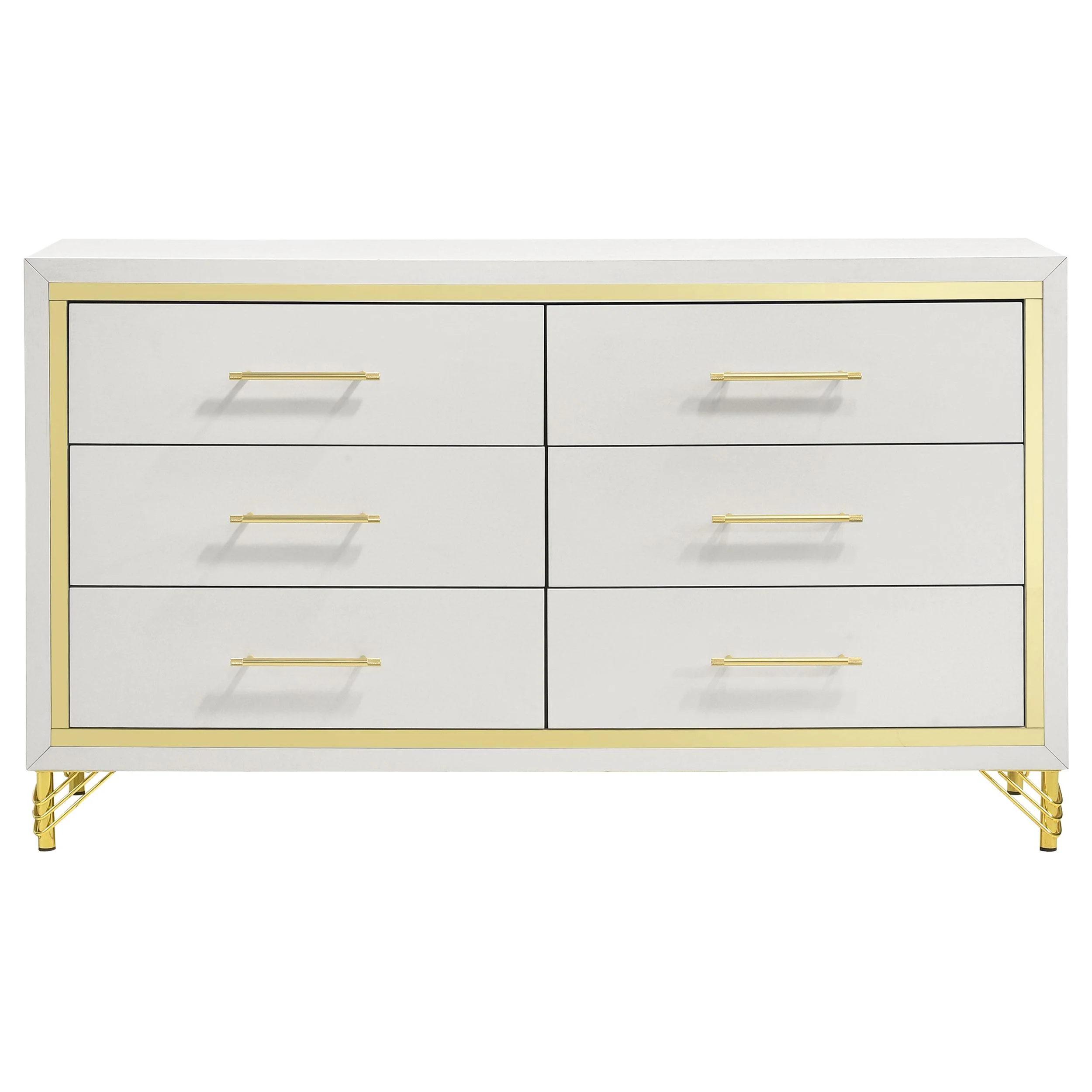Coaster Furniture Lucia 224733 6-Drawer Dresser Cabinet - White - Image 3
