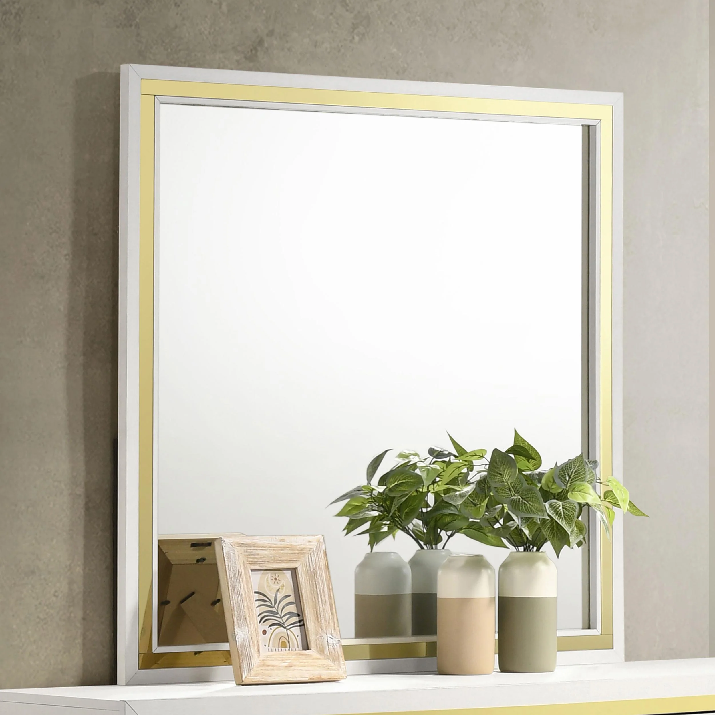 Coaster Furniture Lucia 224734 Dresser Mirror - White - Image 2