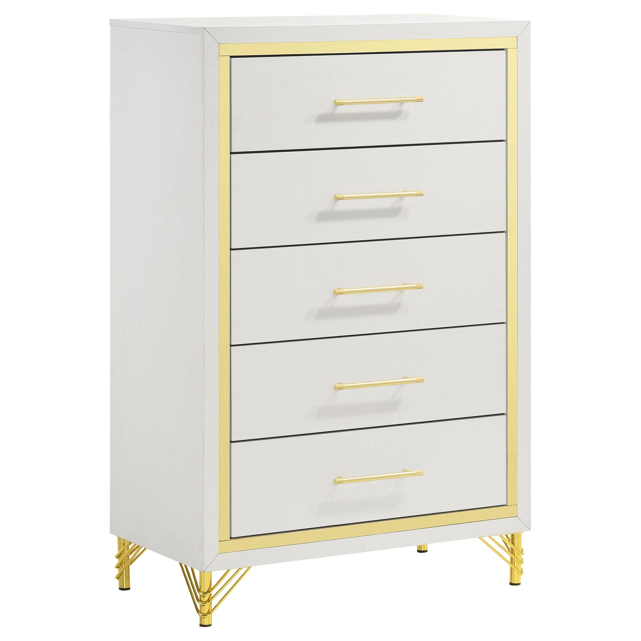 Coaster Furniture Lucia 224735 5-Drawer Bedroom Chest of Drawers - White - Image 1