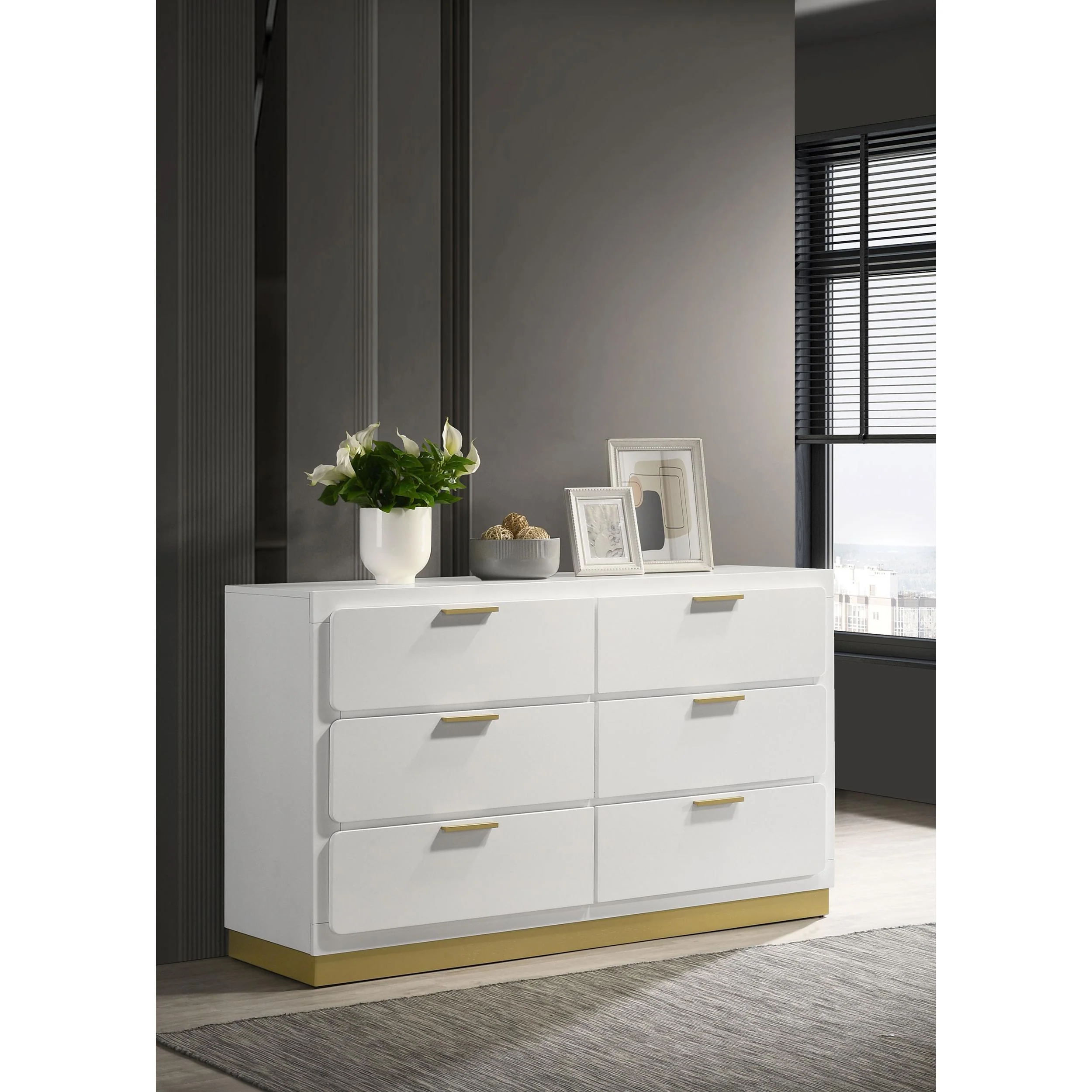 Coaster Furniture Caraway 224773 6-Drawer Dresser - White - Image 2