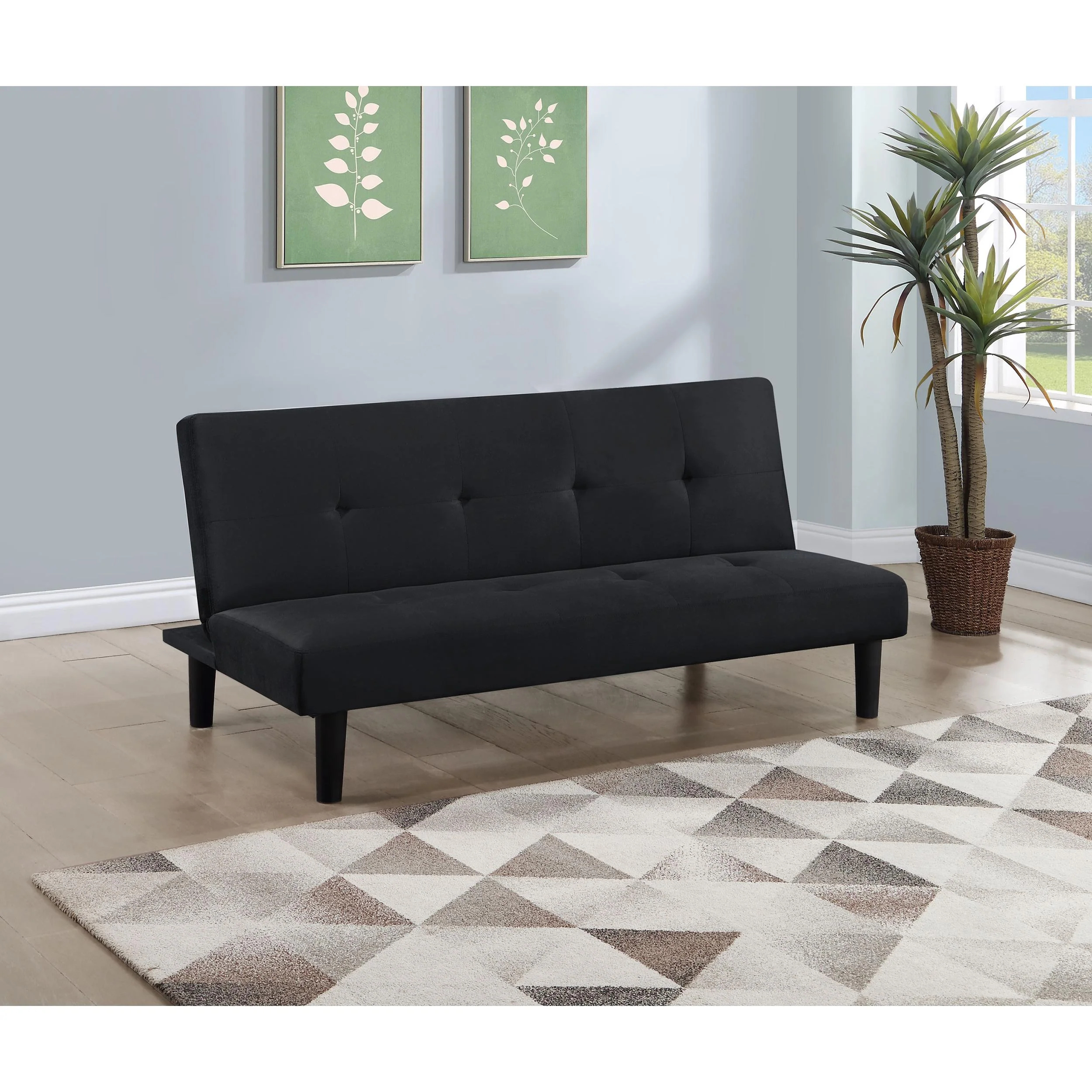 Coaster Furniture Stanford 360238 Upholstered Tufted Convertible Sofa Bed - Black - Image 2