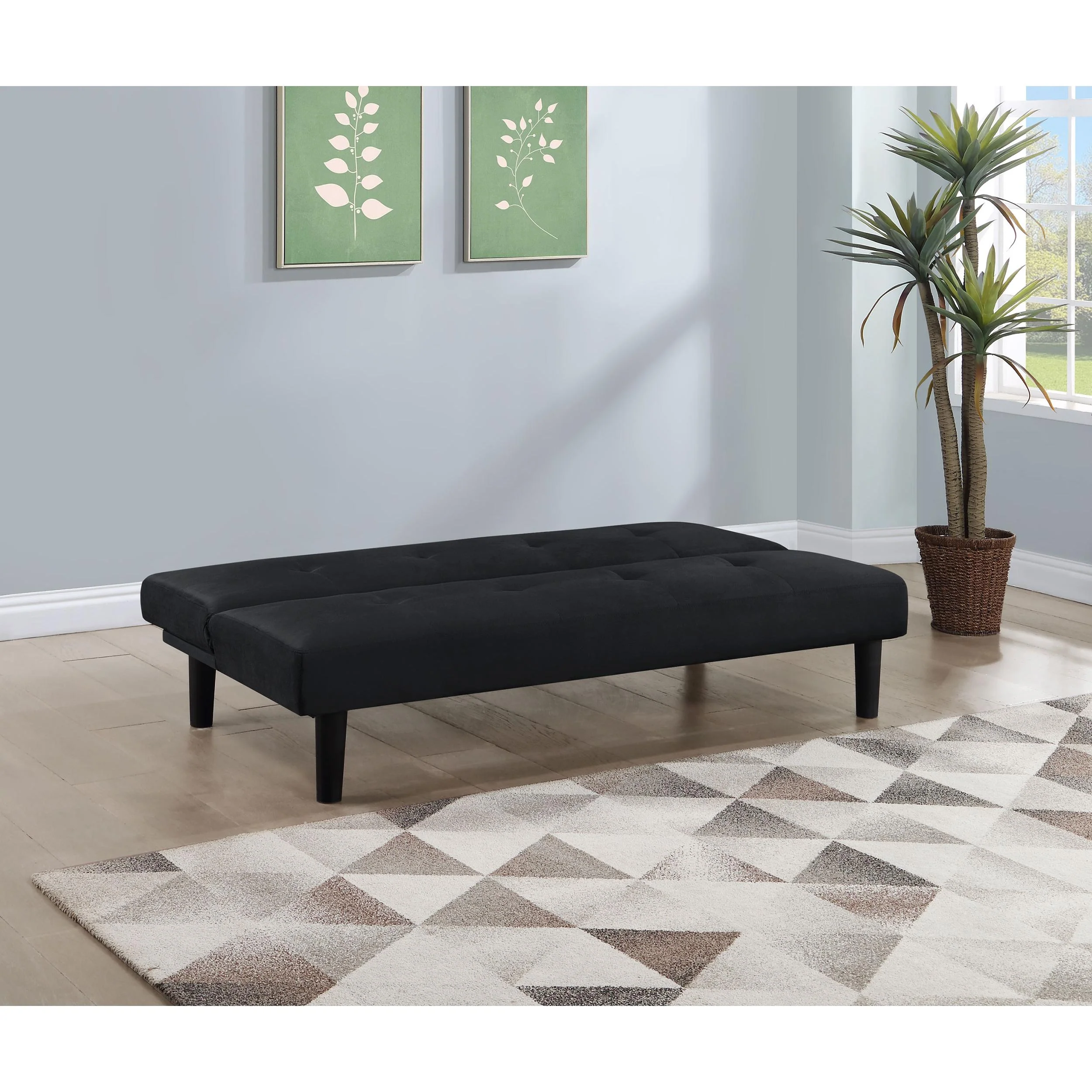 Coaster Furniture Stanford 360238 Upholstered Tufted Convertible Sofa Bed - Black - Image 3