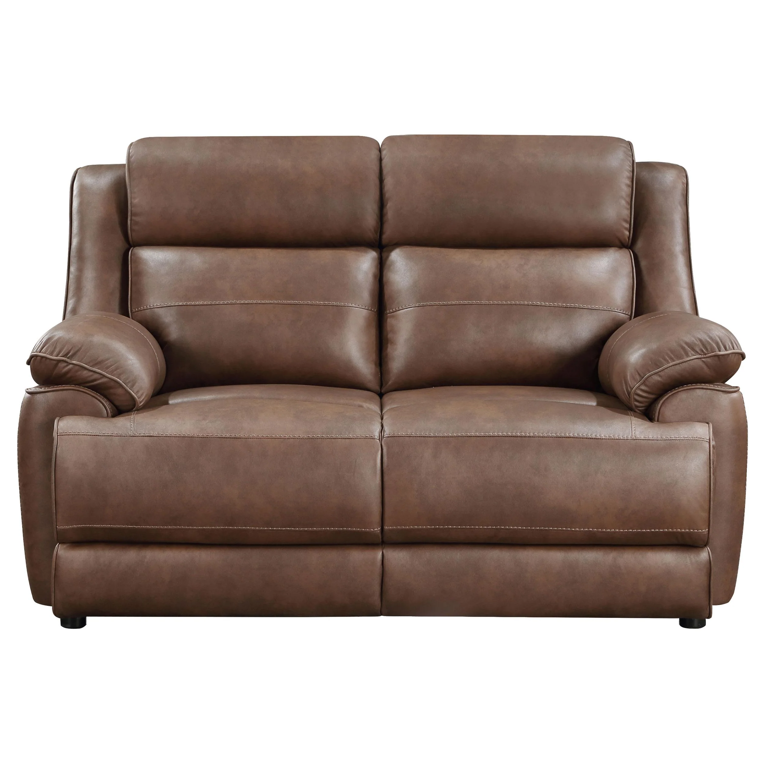 Coaster Furniture Ellington 508282 Upholstered Padded Arm Loveseat - Dark Brown - Image 3