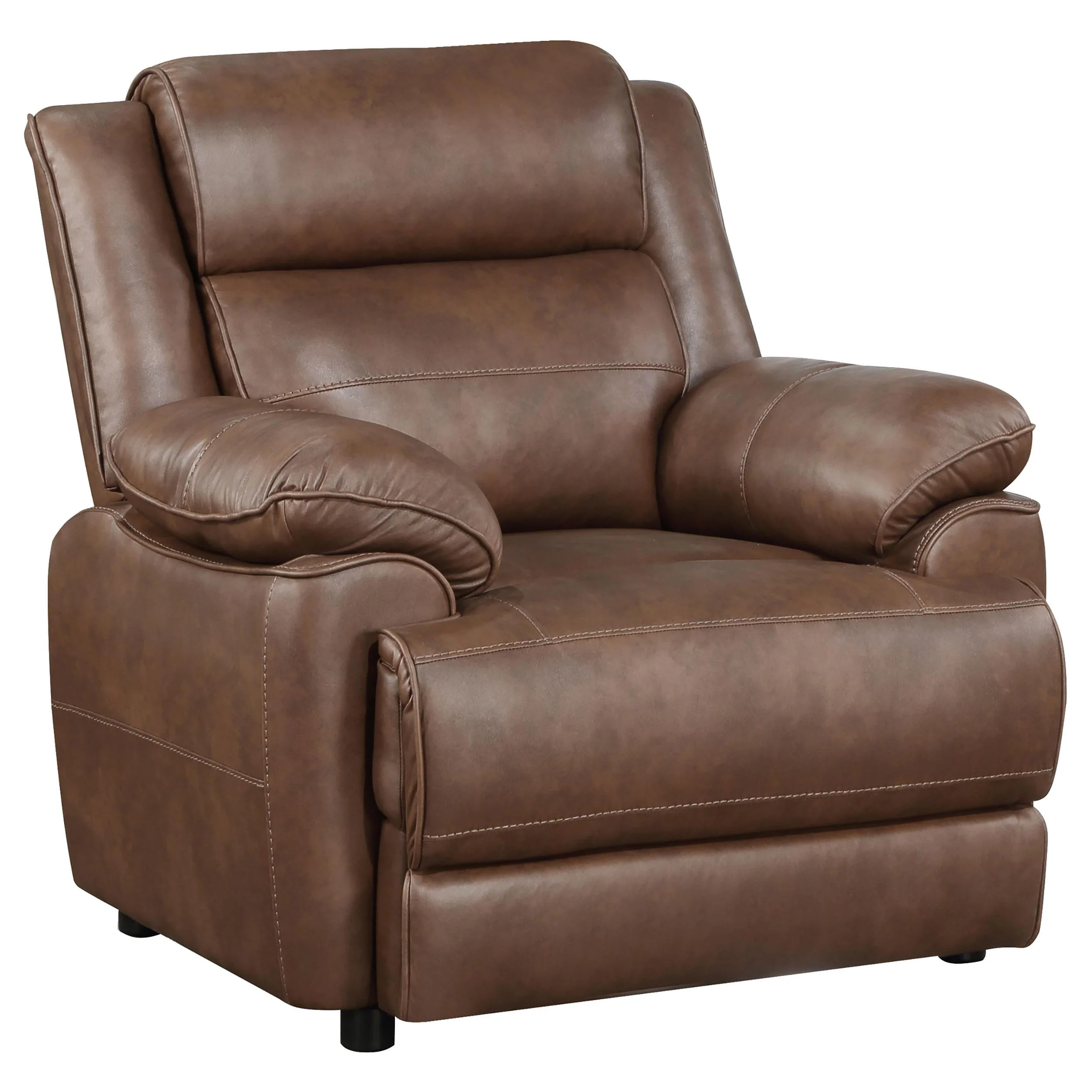 Coaster Furniture Ellington 508283 Upholstered Padded Arm Accent Chair - Dark Brown - Image 1