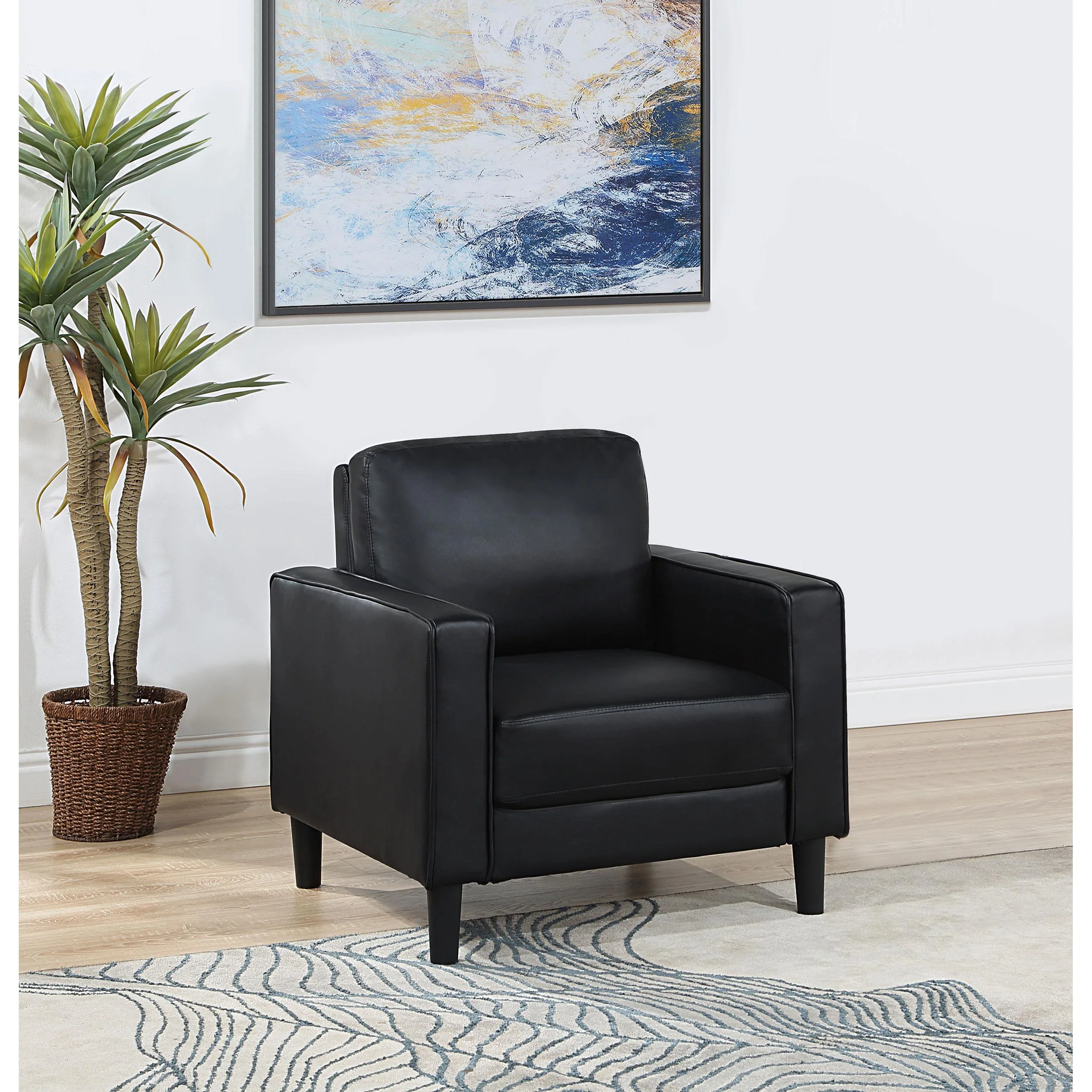 Coaster Furniture Ruth 508363 Upholstered Track Arm Accent Chair - Black - Image 2