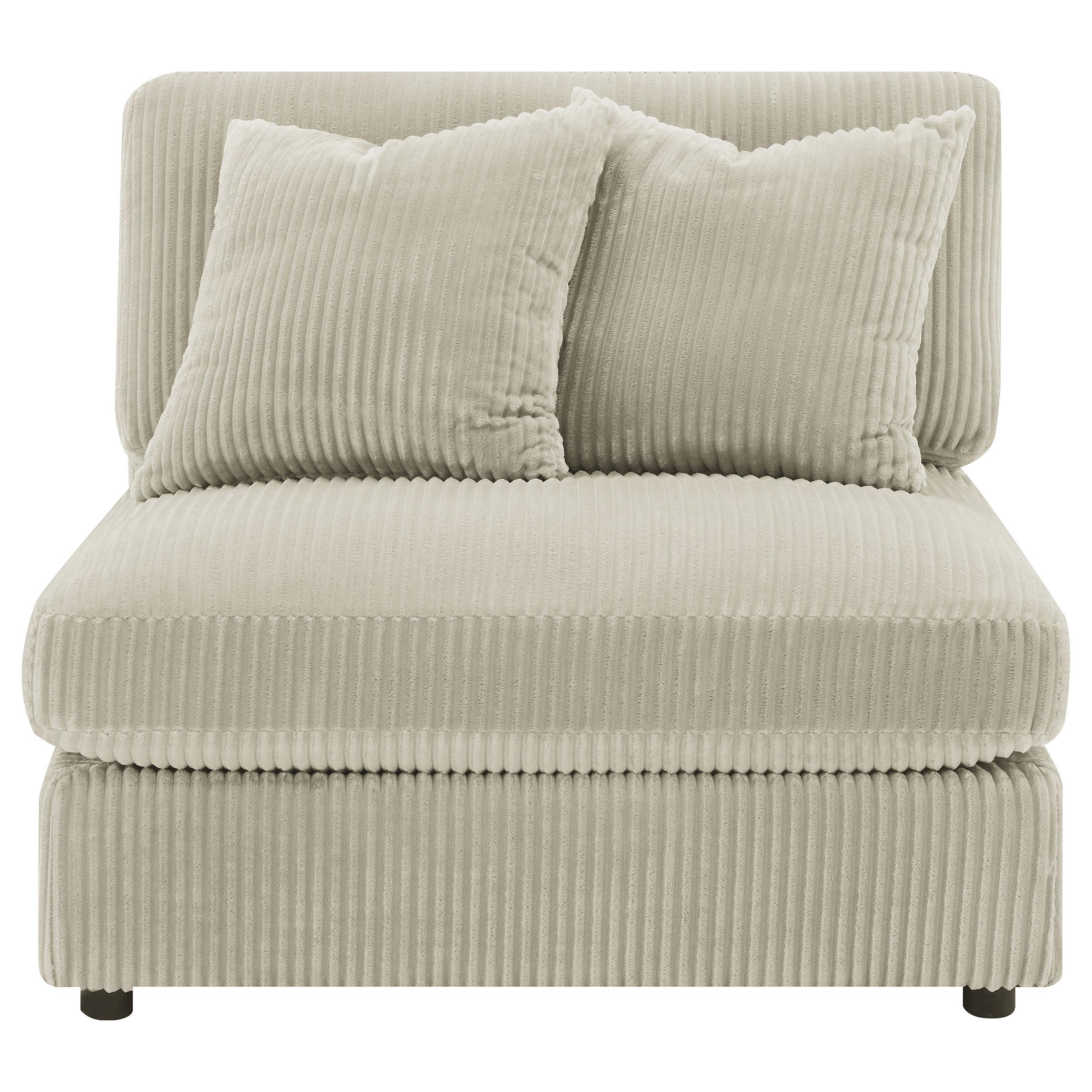 Coaster Furniture Blaine 509897 Upholstered Armless Chair - Sand - Image 3