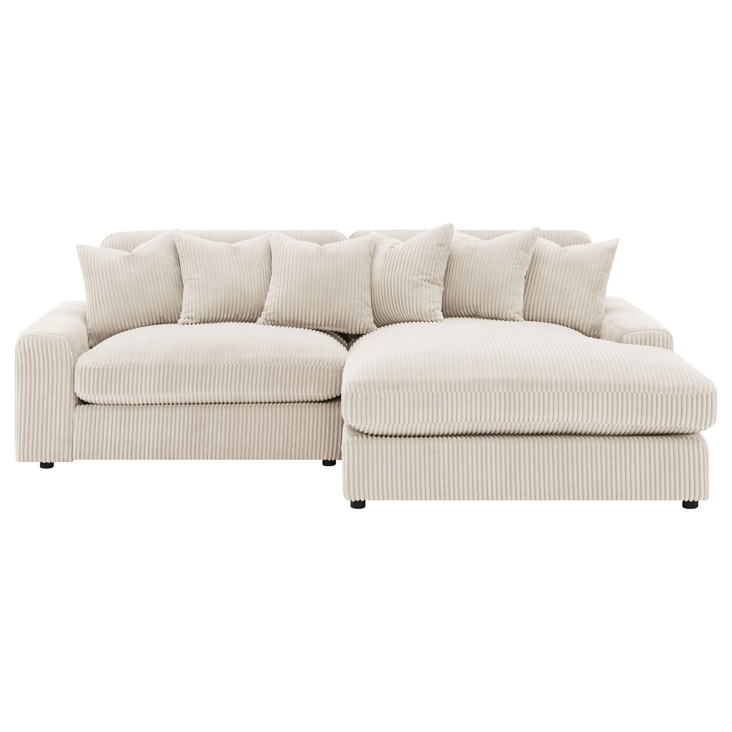 Coaster Furniture Blaine 509899 Upholstered Reversible Chaise Sectional Sofa - Sand - Image 3