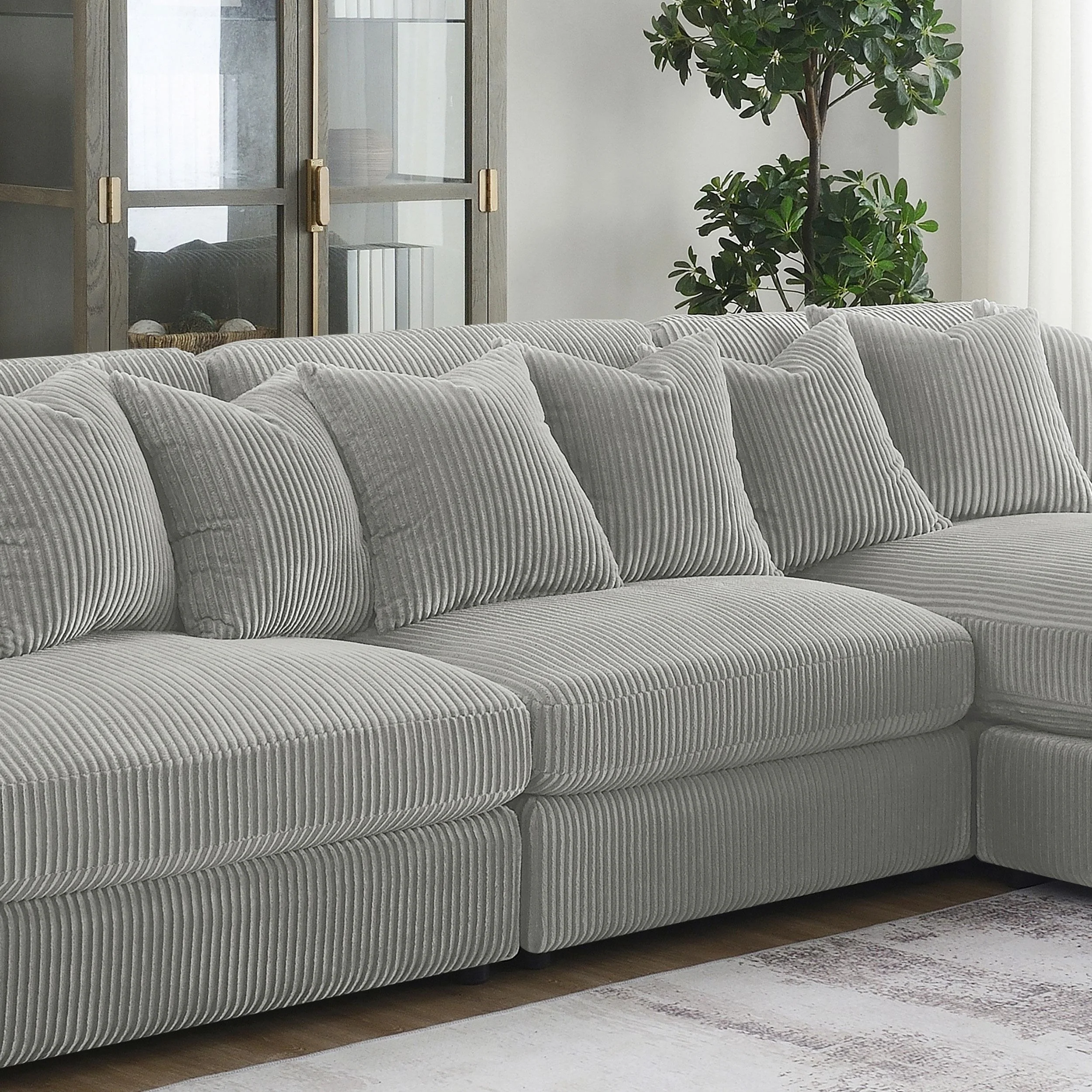 Coaster Furniture Blaine 509997 Upholstered Armless Chair - Fog - Image 2
