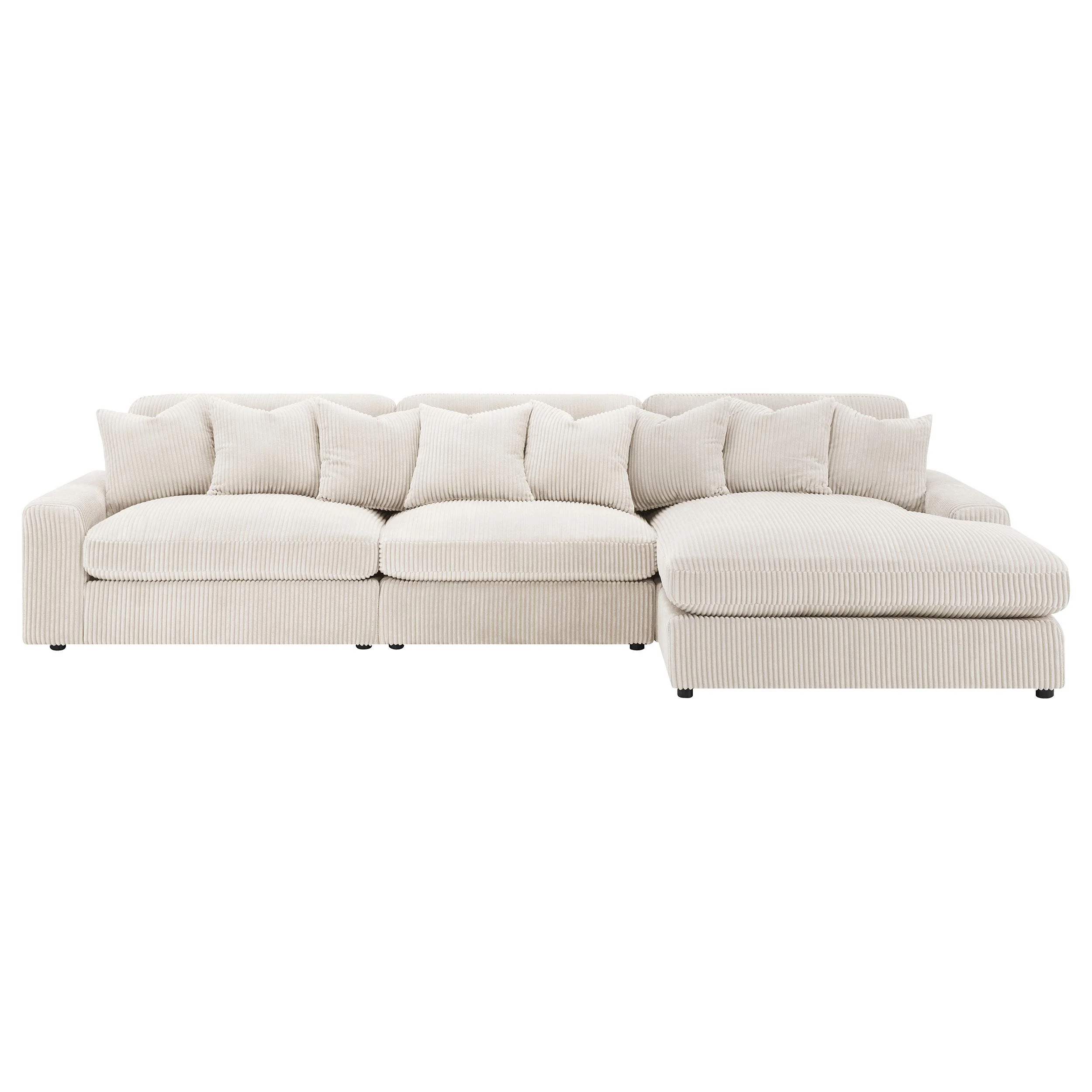 Coaster Furniture Blaine 509899-SET Upholstered Reversible Sectional Sofa - Sand - Image 3