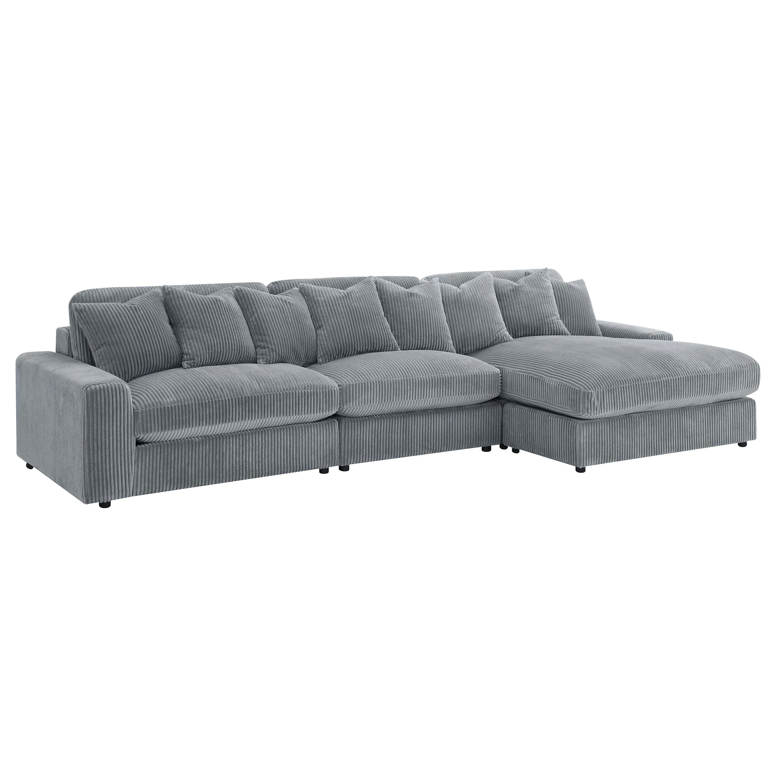Coaster Furniture Blaine 509900-SET Upholstered Reversible Sectional Sofa - Fog - Image 1