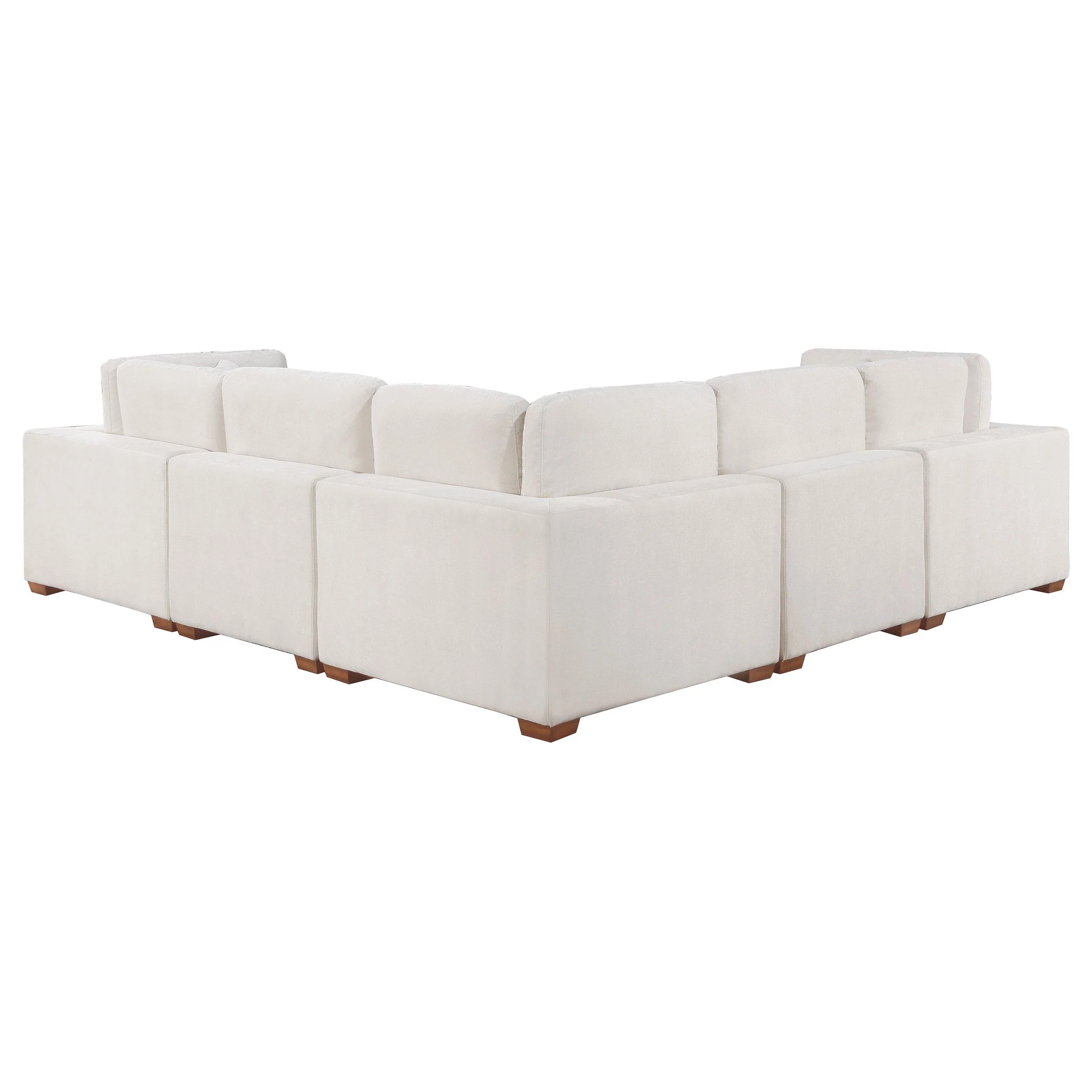 Coaster Furniture Lakeview 551461-SETA 5 pc Upholstered Modular Sectional Sofa - Ivory - Image 3