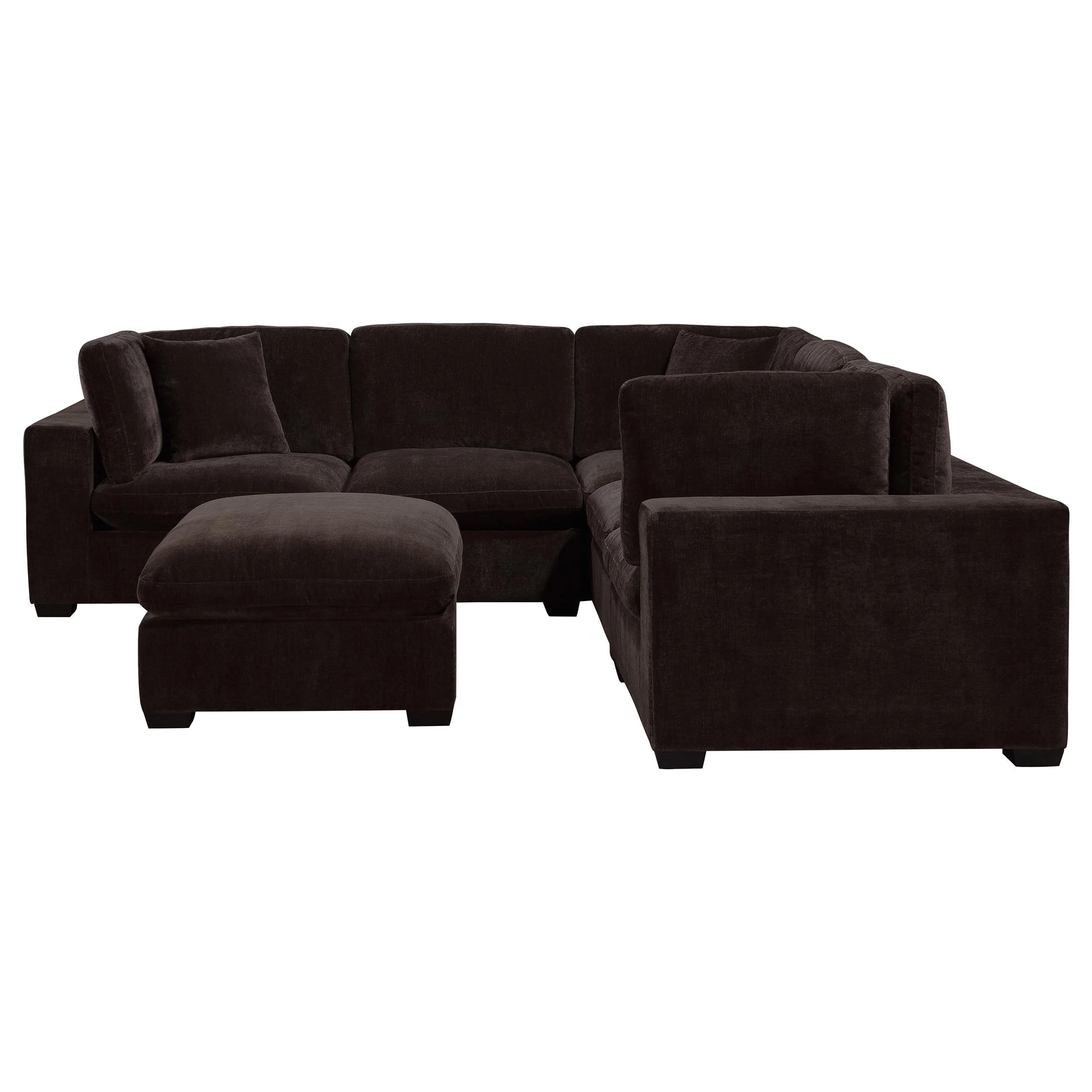 Coaster Furniture Lakeview 551464-SETA 5 pc Upholstered Modular Sectional Sofa - Dark Chocolate - Image 3