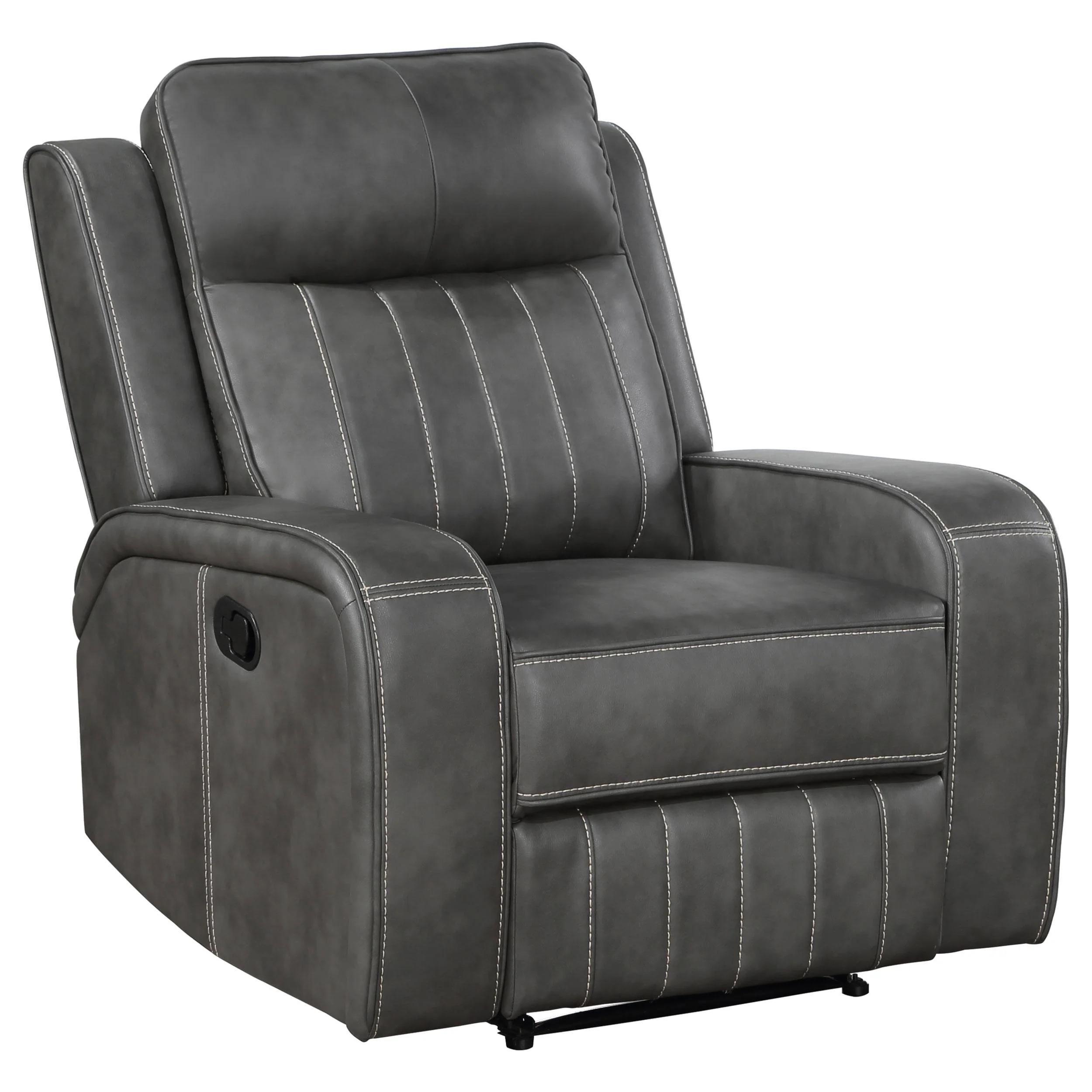 Coaster Furniture Raelynn 603193 Upholstered Track Arm Recliner – Grey