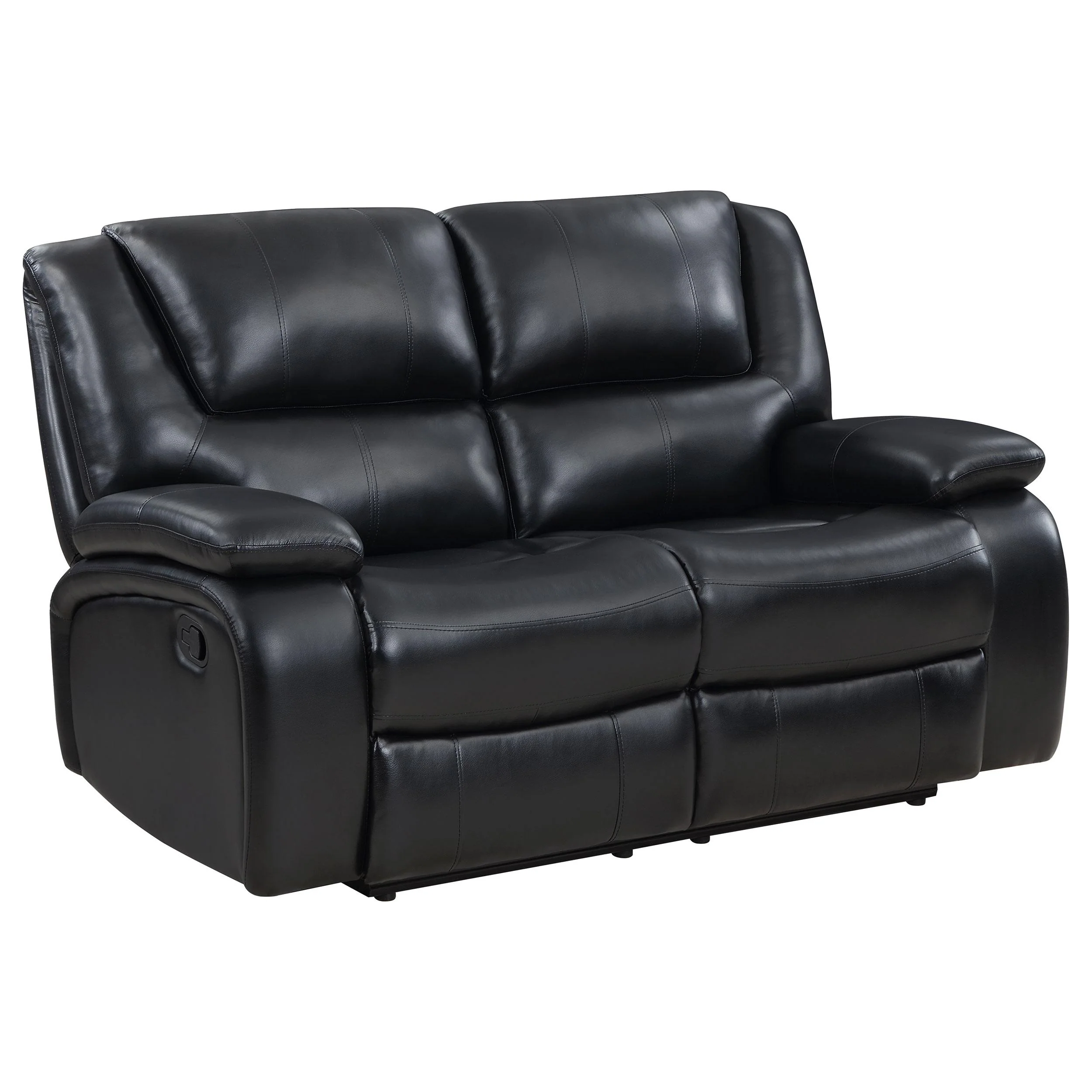 Coaster Furniture Camila 610245 Upholstered Motion Reclining Loveseat - Black - Image 1