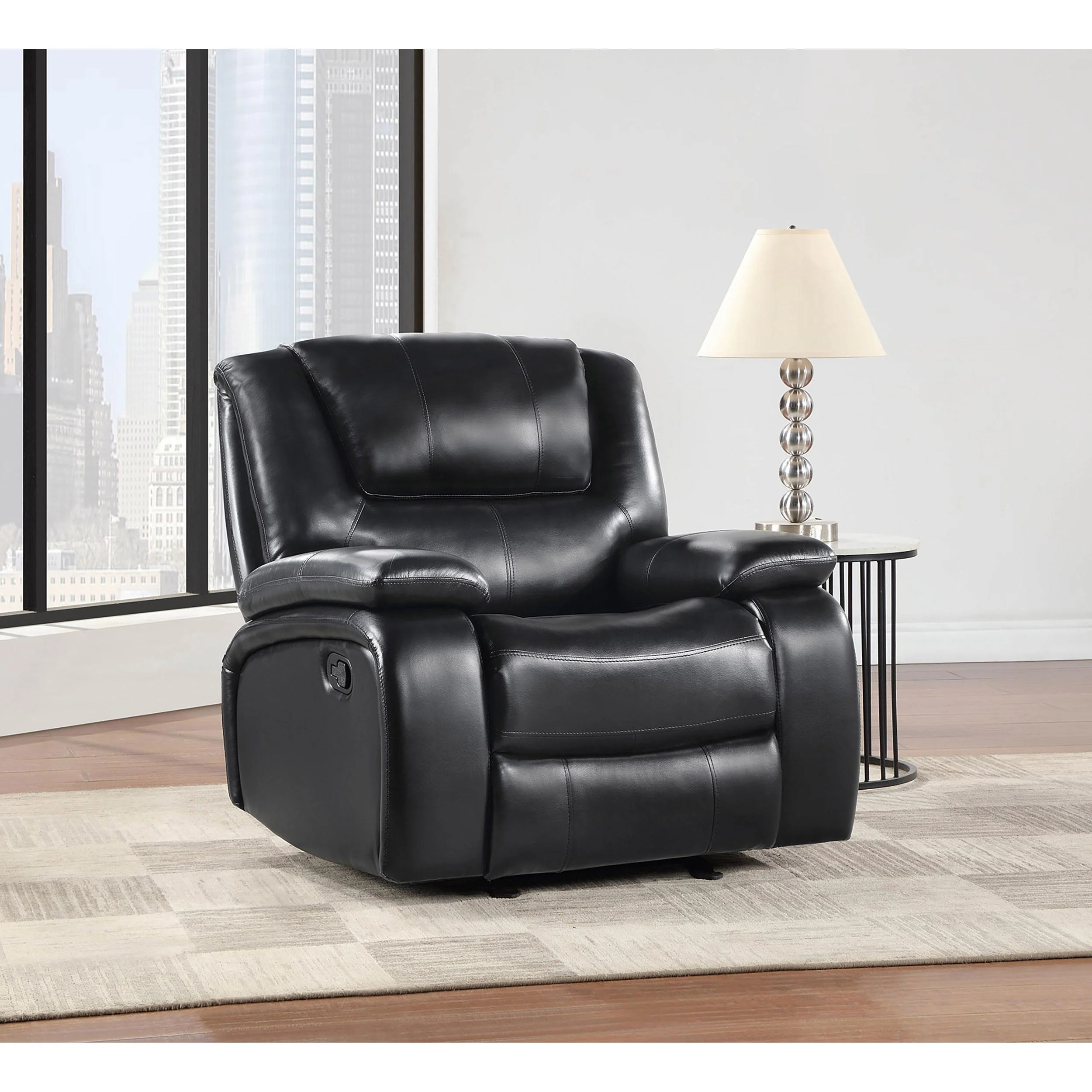 Coaster Furniture Camila 610246 Upholstered Glider Recliner Chair - Black - Image 2