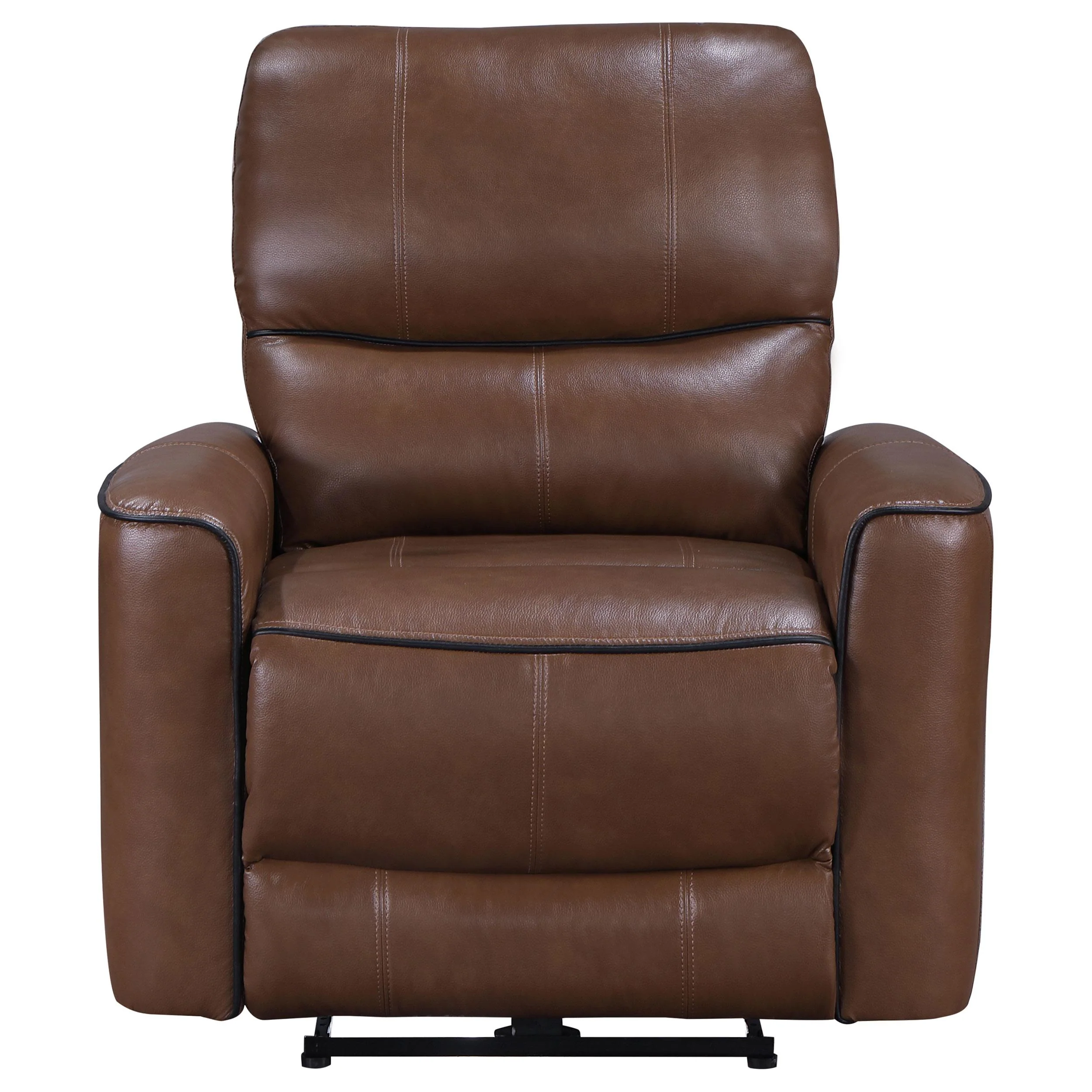 Coaster Furniture Greenfield 610266P Upholstered Power Recliner Chair - Saddle Brown - Image 3
