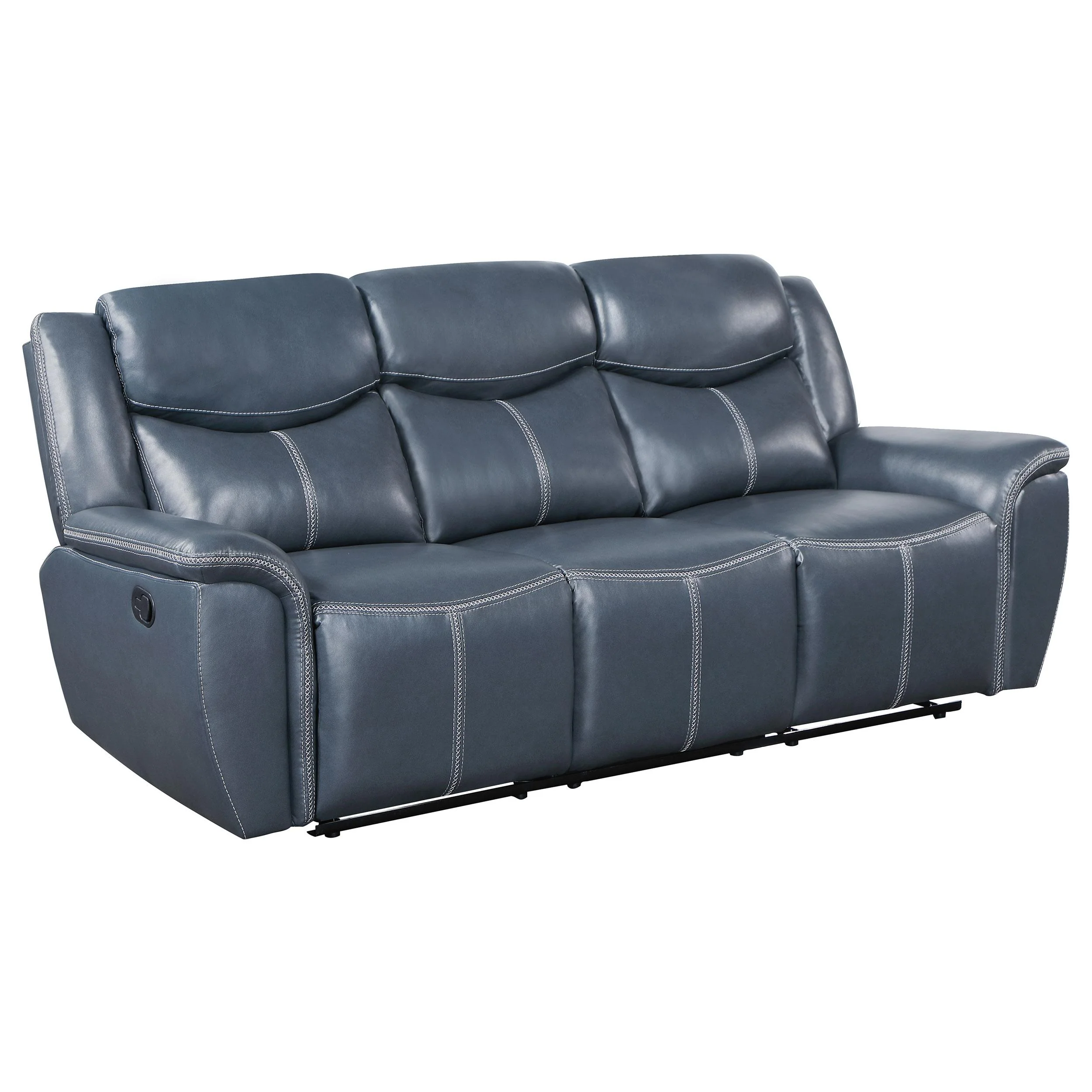 Coaster Furniture Sloane 610271 Upholstered Padded Arm Reclining Sofa - Blue - Image 1