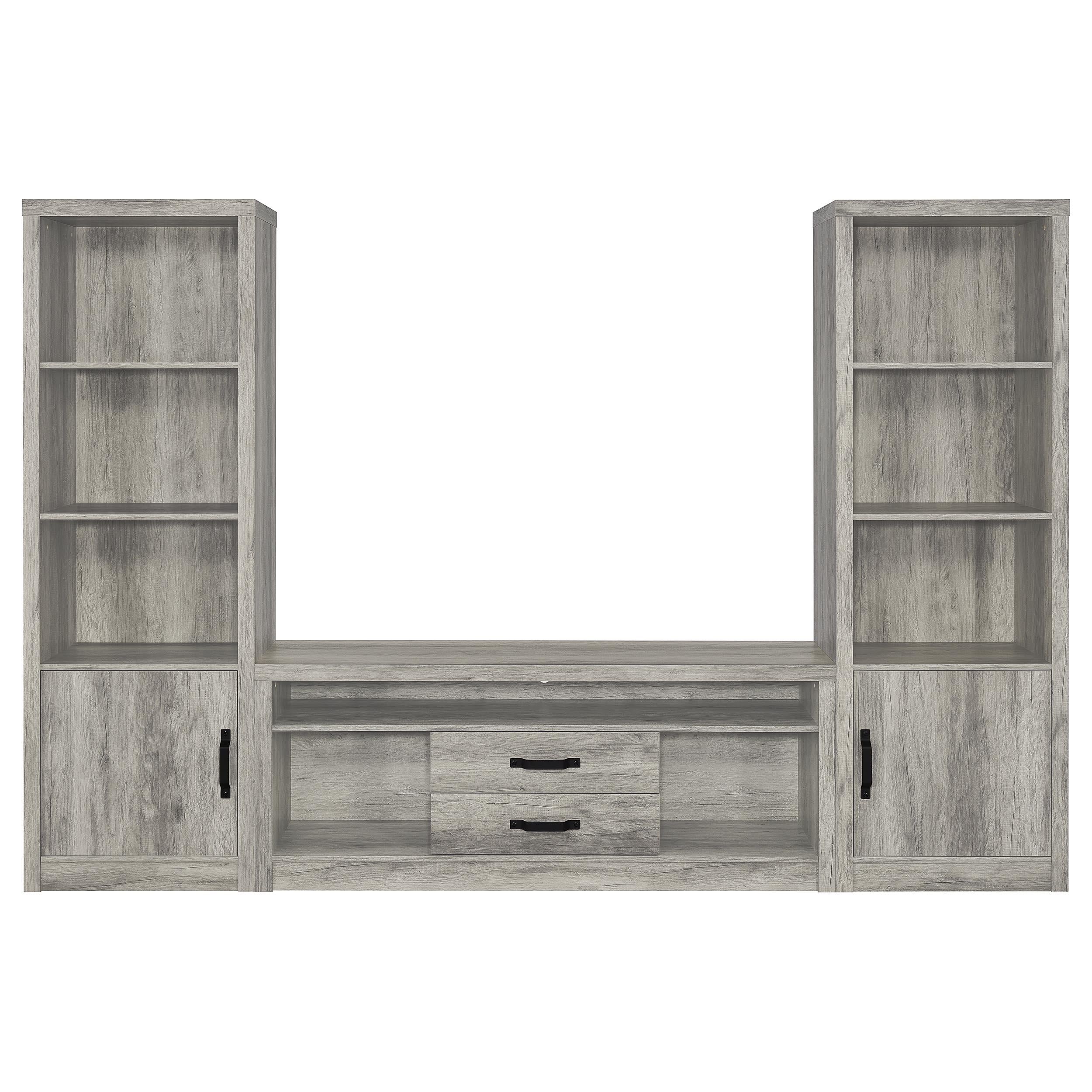 Coaster Furniture Burke 701024-SET 3-Piece Entertainment Center - Grey Driftwood - Image 1