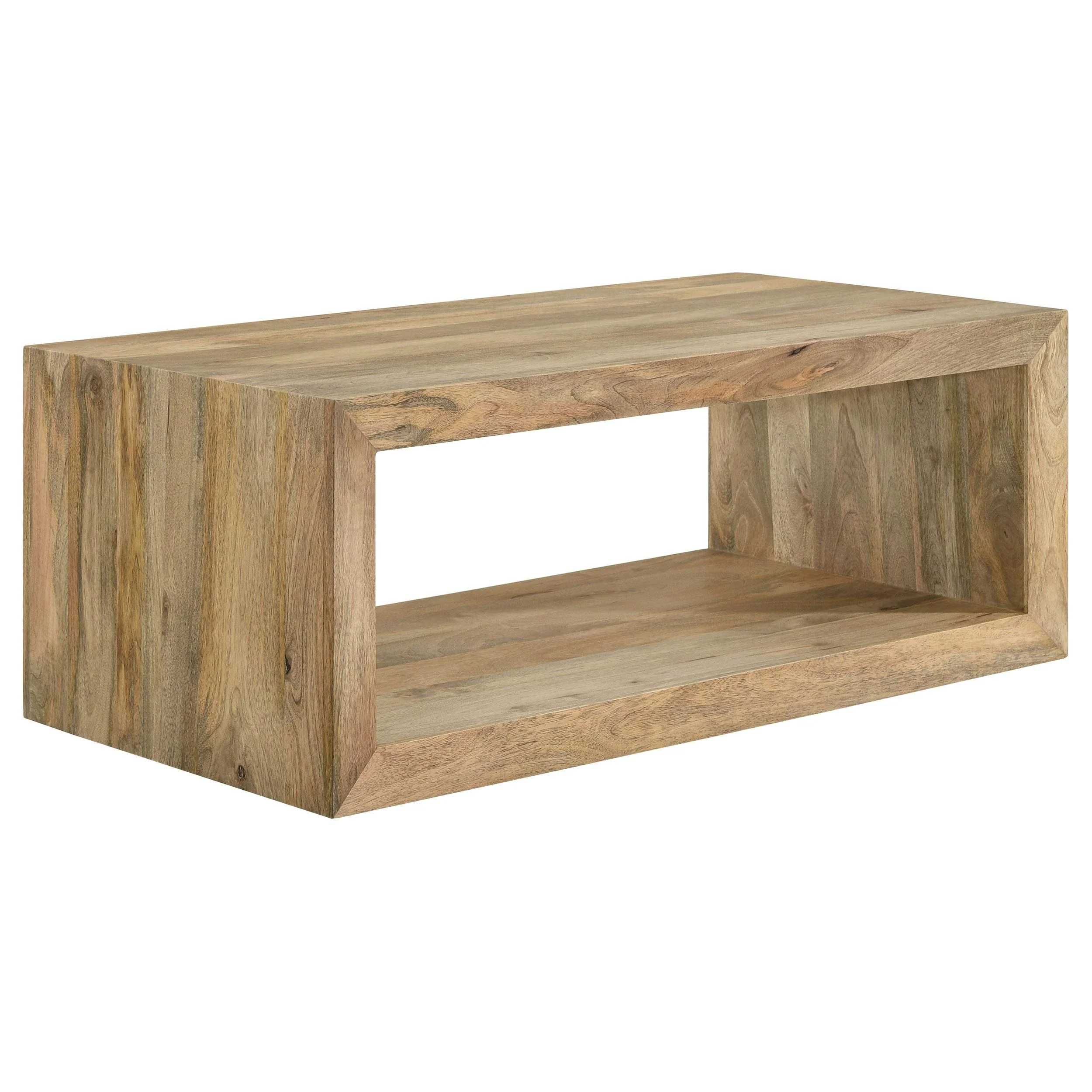 Coaster Furniture Benton 704838 Rectangular Solid Wood Coffee Table – Natural