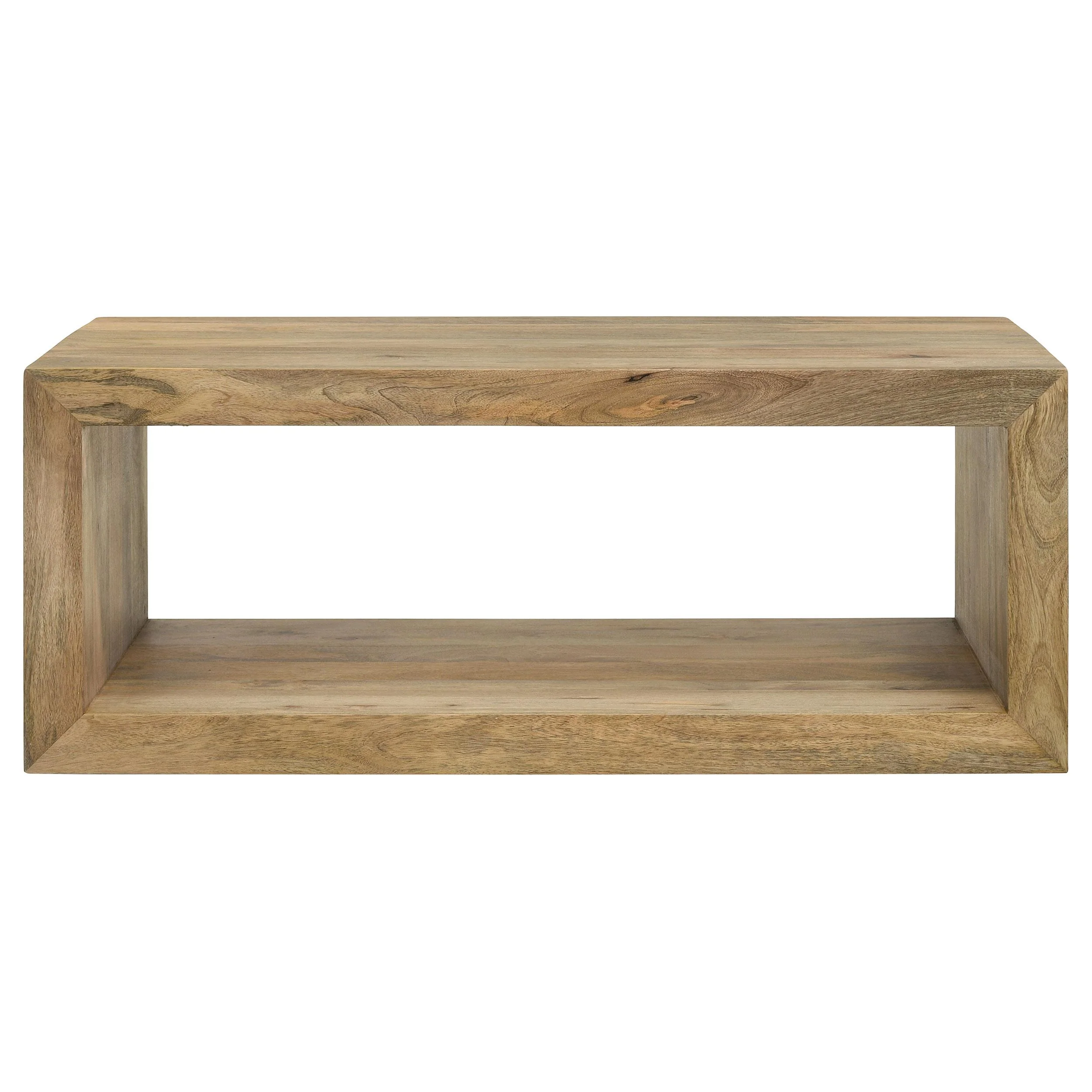 Coaster Furniture Benton 704838 Rectangular Solid Wood Coffee Table - Natural - Image 3