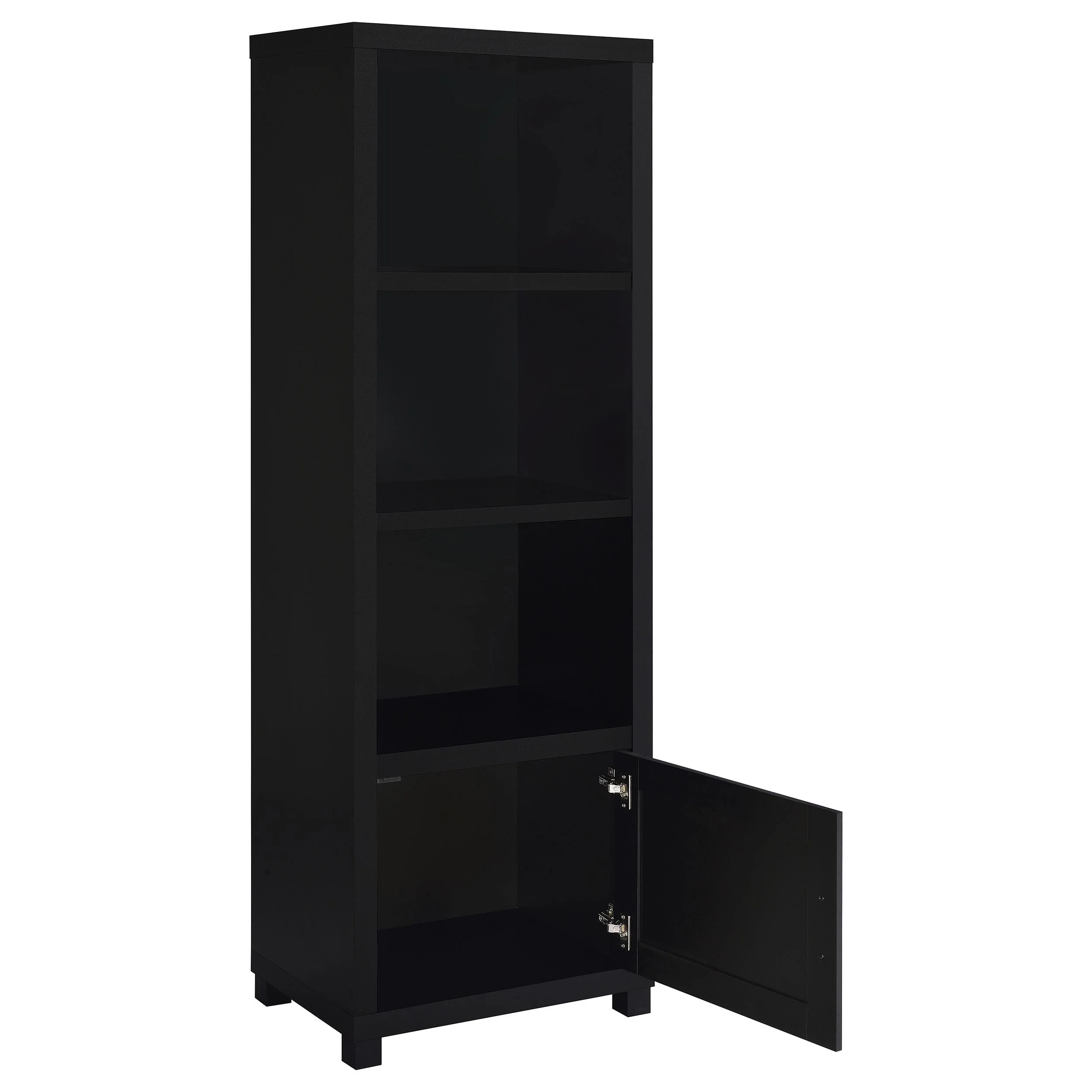 Coaster Furniture Jupiter 707756 3-shelf Engineered Wood Media Tower - Black - Image 3
