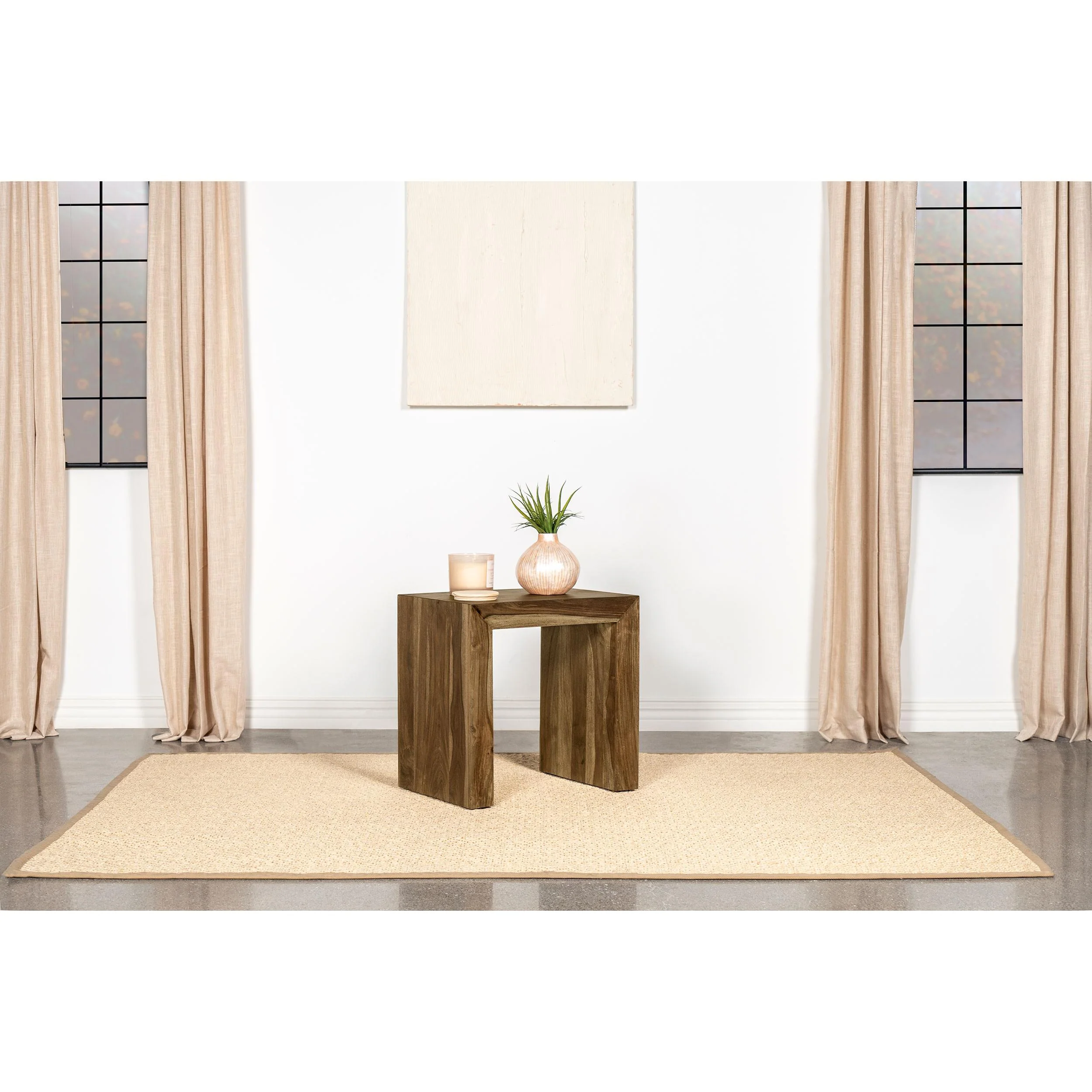 Coaster Furniture Odilia 708417 Rectangular Solid Wood End Table - Auburn - Image 2