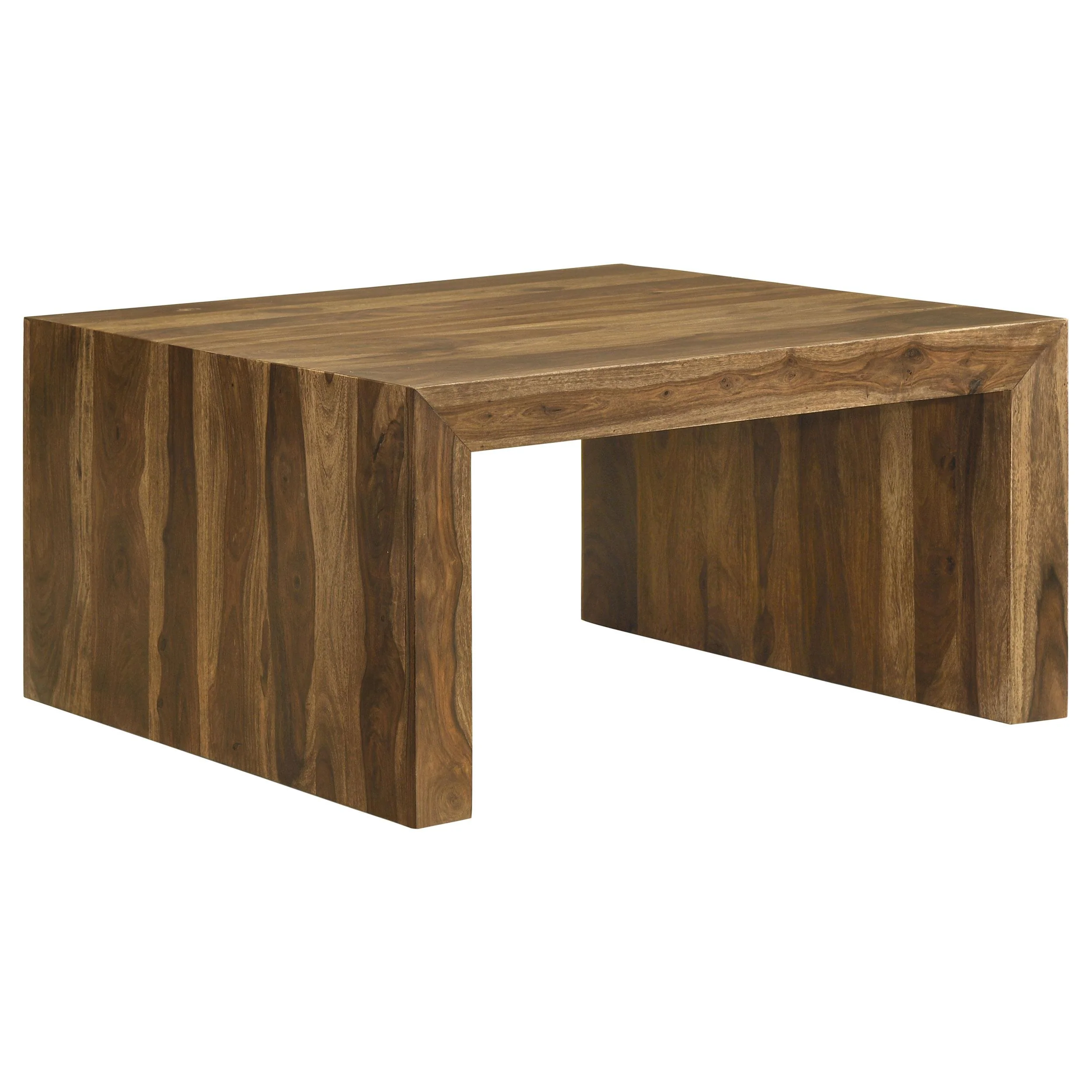 Coaster Furniture Odilia 708418 Square Solid Wood Coffee Table – Auburn