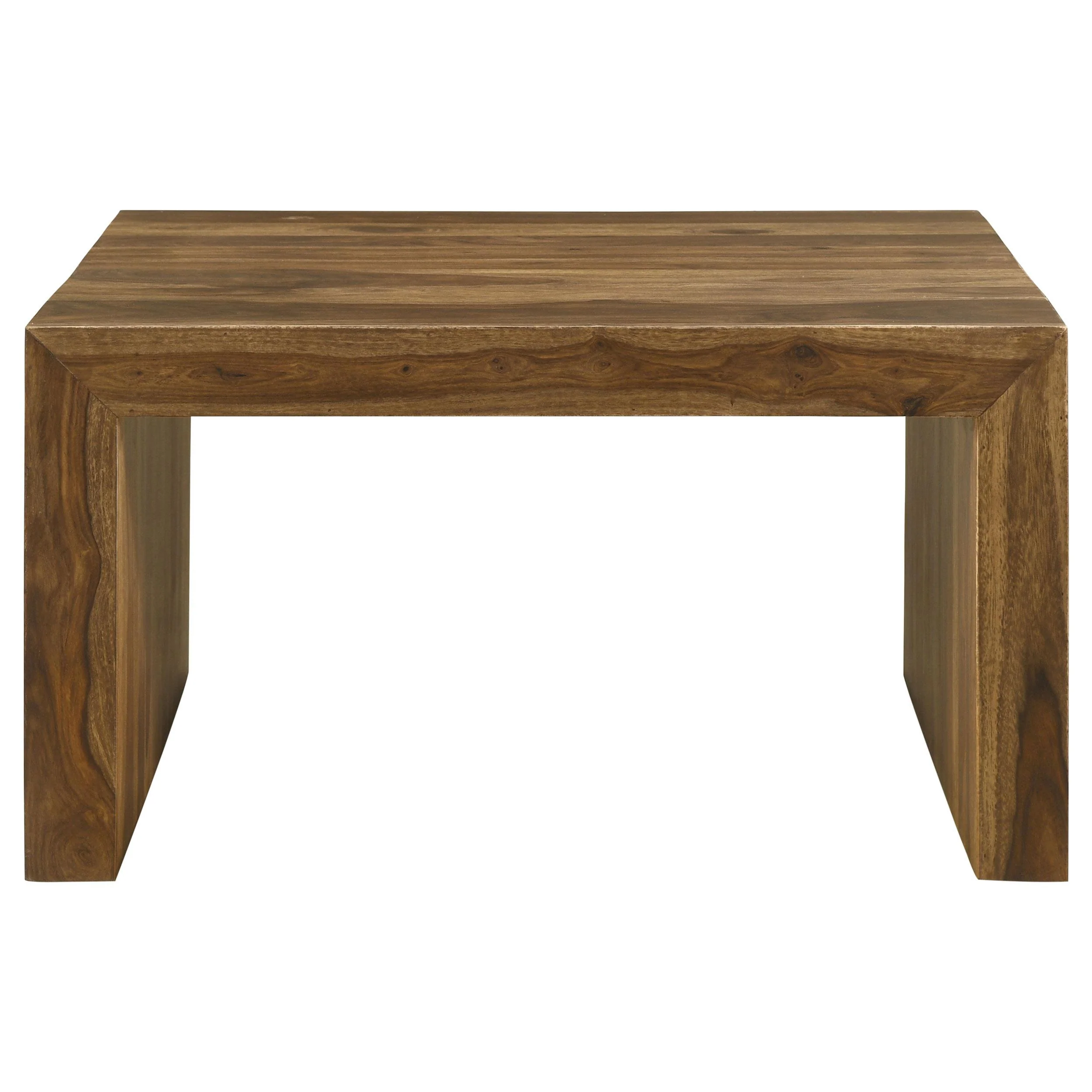 Coaster Furniture Odilia 708418 Square Solid Wood Coffee Table - Auburn - Image 3
