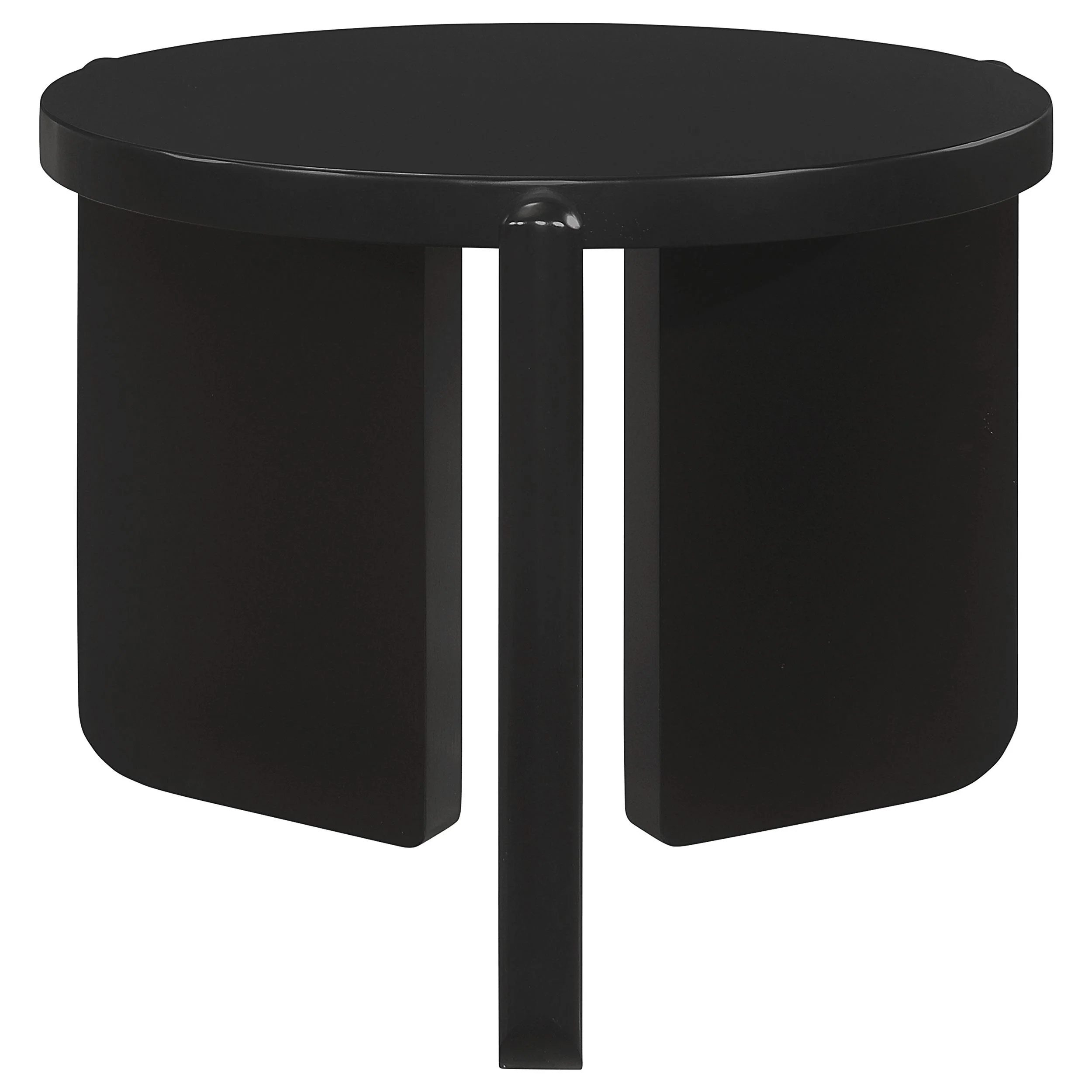 Coaster Furniture Cordova 709677 Round Solid Wood End Table – Black